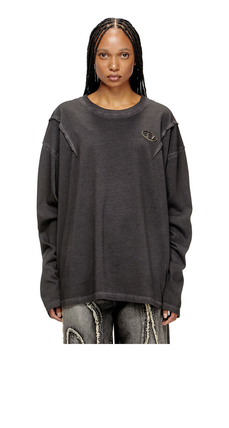 Lang&auml;rmliges T-Shirt mit Verwaschungseffekt