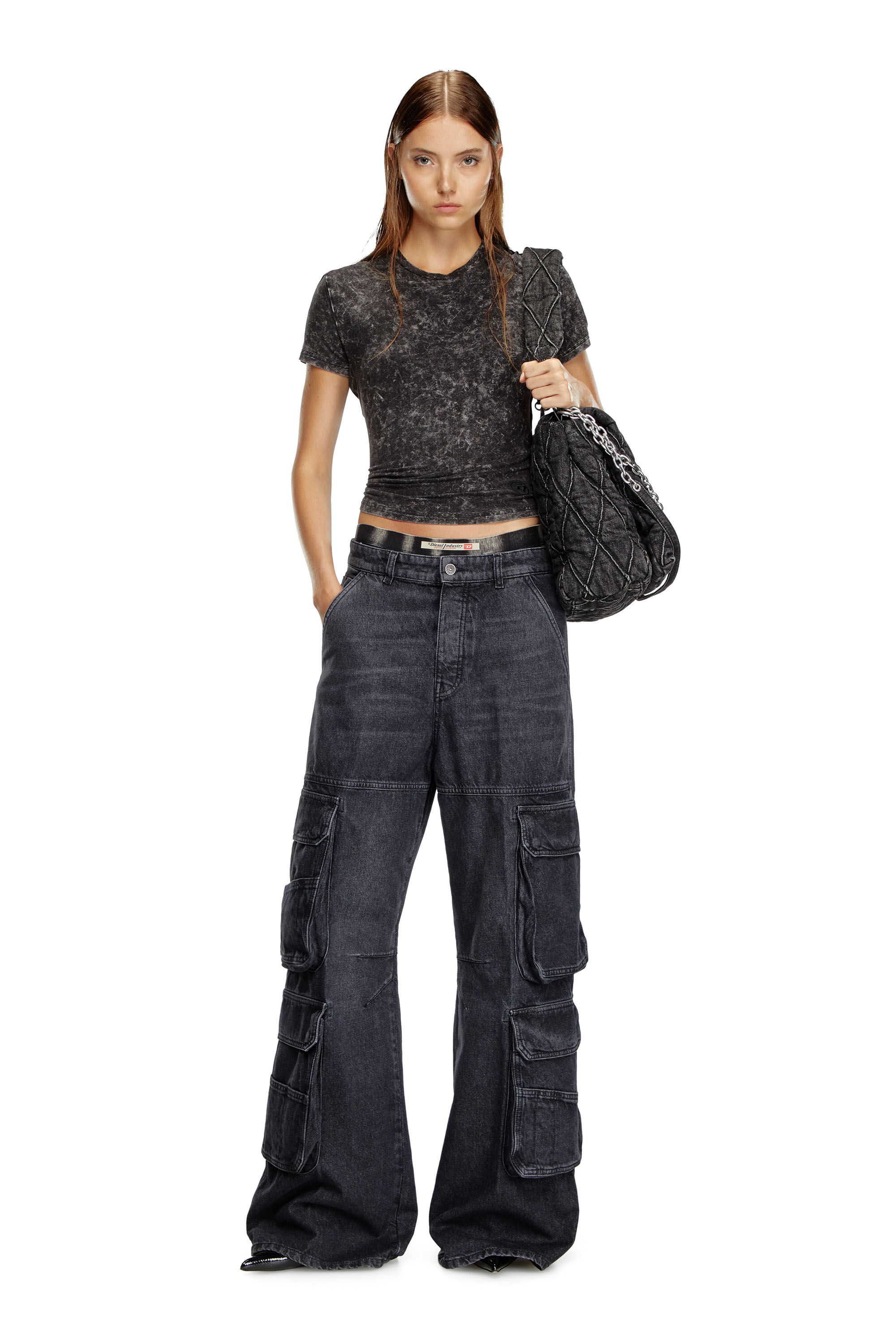 1996 D-Sire Damen: Niedrige Taille, 90s Jeans, Schwarz | Diesel