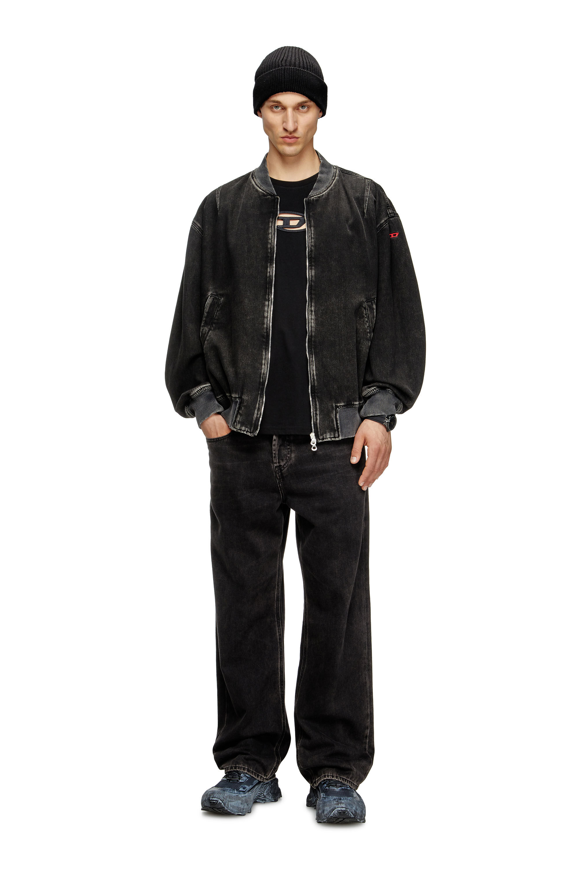 Diesel - T-BOXT-OD, Unisex T-Shirt mit Oval D-Stickerei in Schwarz - 1