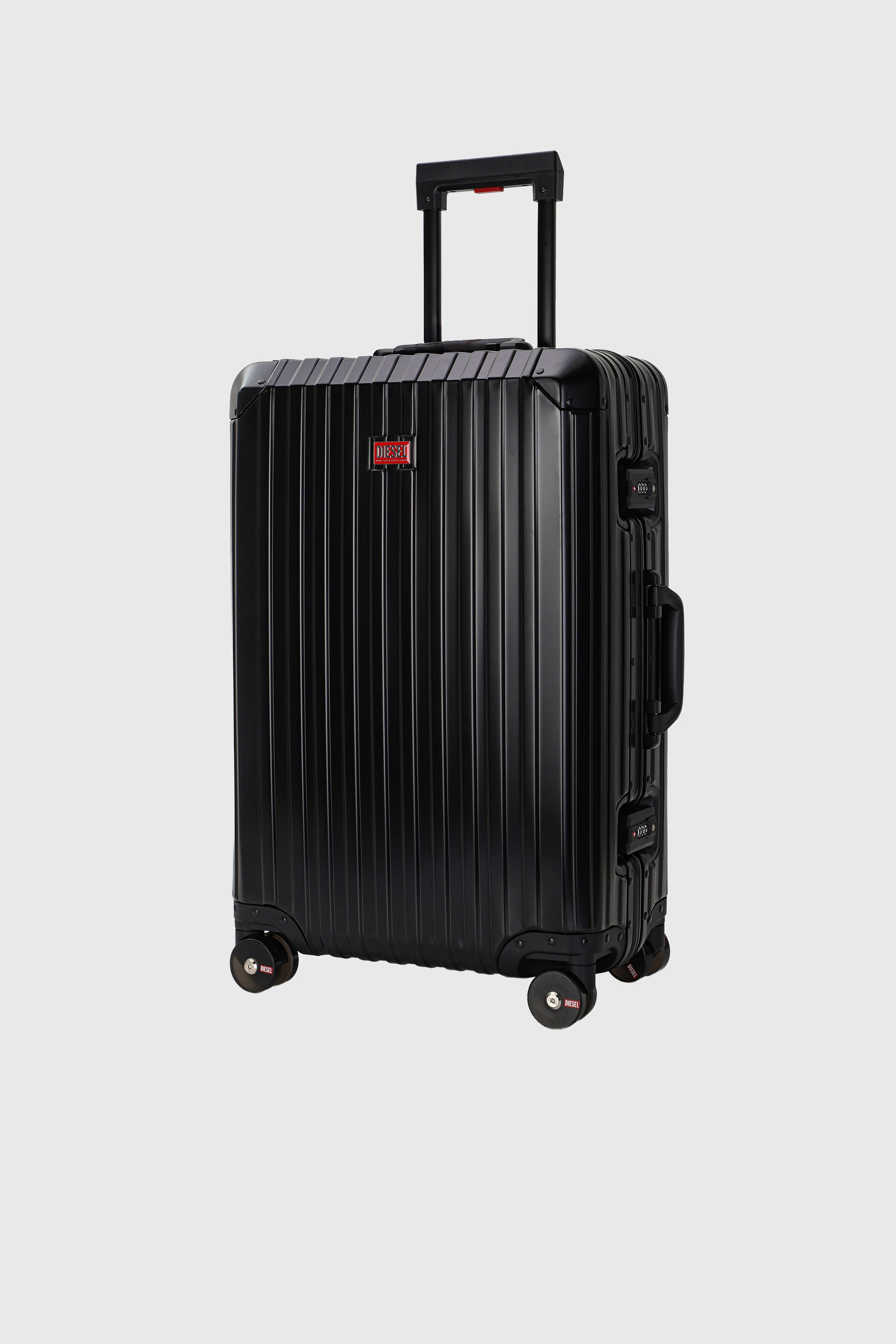 Diesel - DIESEL ALUMINUM TROLLEY- DSL002, Unisex's Aluminum suitcase size M in Black - 5