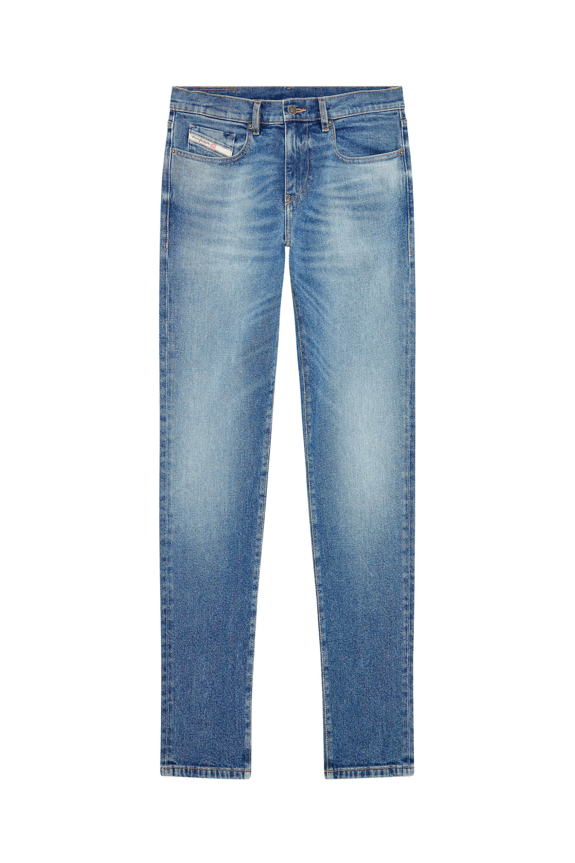 Diesel - 2019 D-Strukt 0NFAJ Slim Jeans, Mittelblau - Image 2