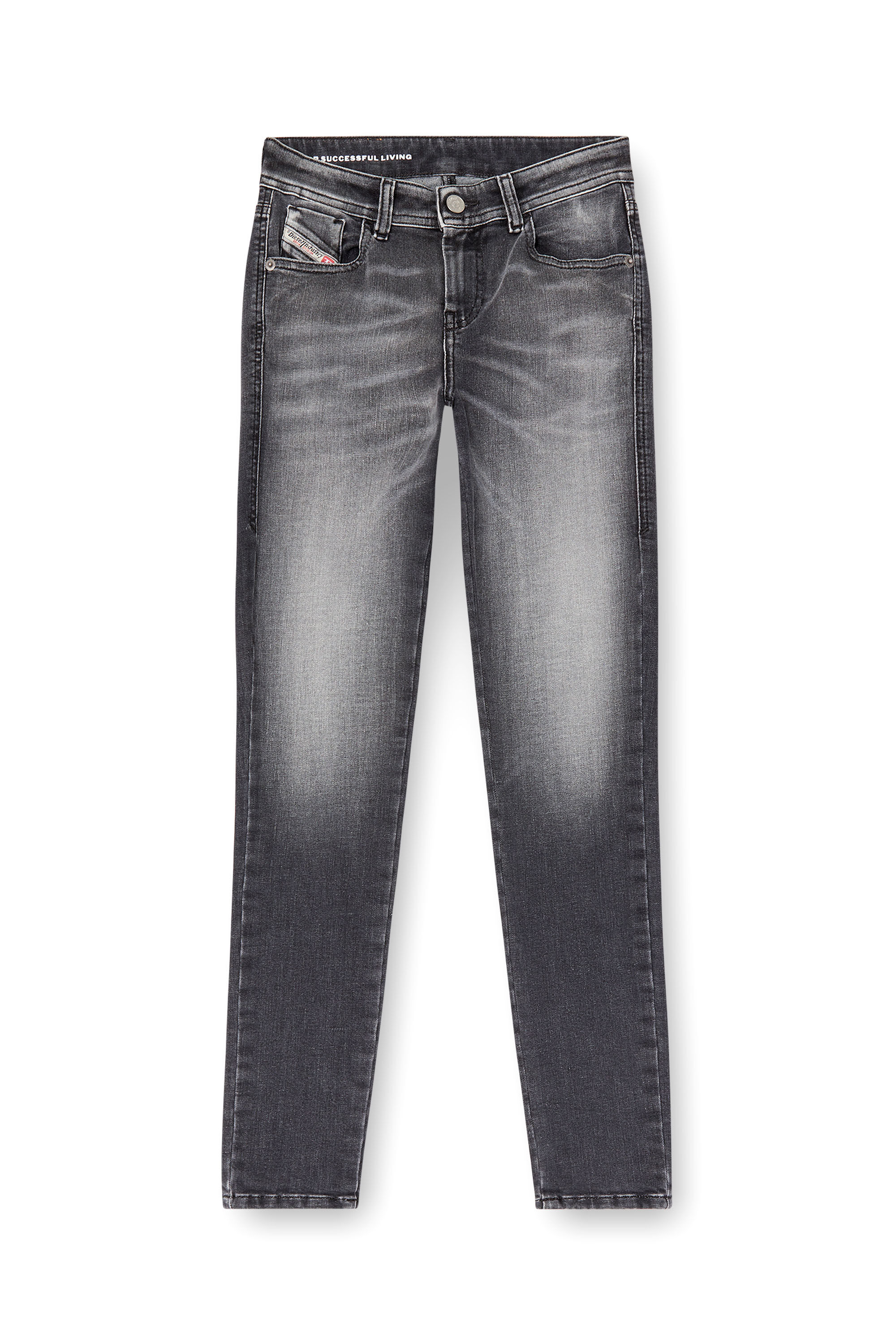 Diesel - Damen Skinny Jeans 2017 Slandy 09K97, Schwarz/Dunkelgrau - 2