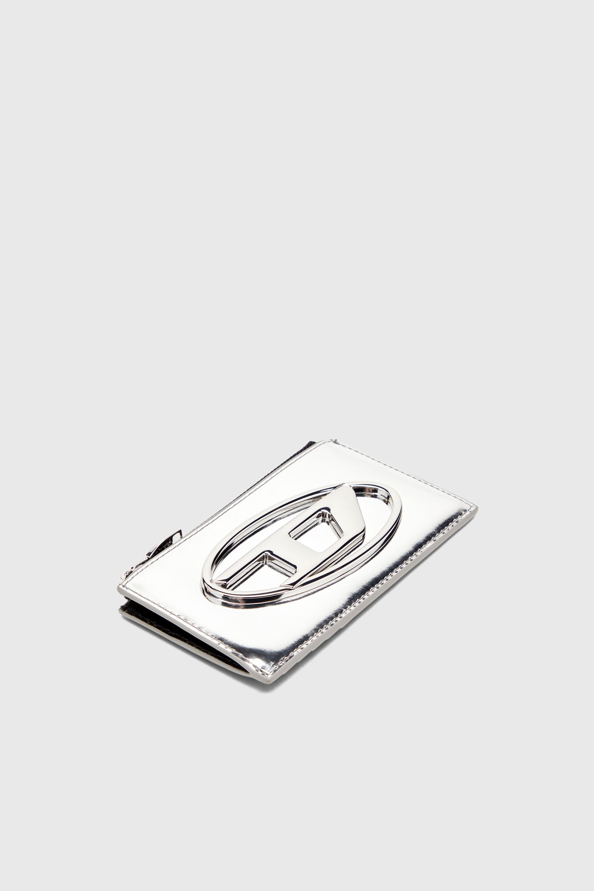 Diesel - 1DR CARD HOLDER III, Damen Kartenetui aus Hochglanzleder in Silber - 4
