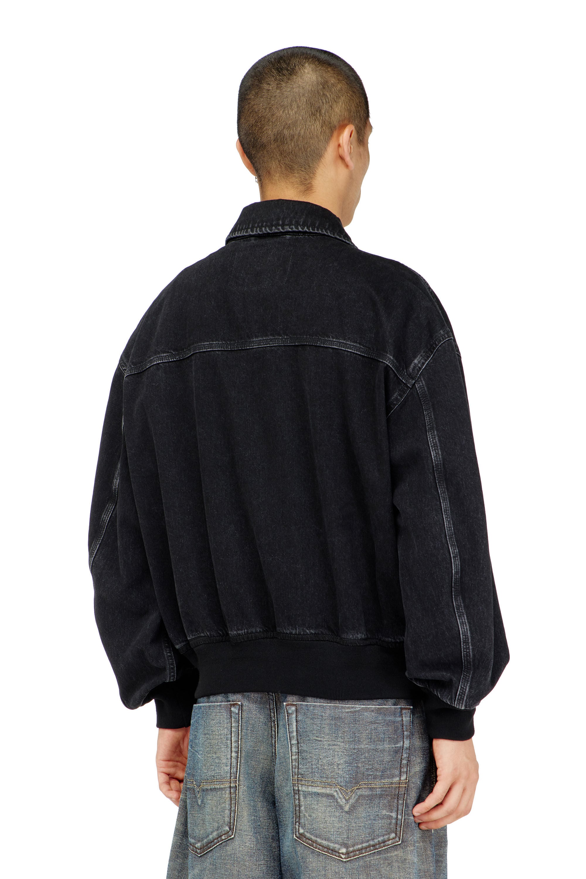 Diesel - D-KURZ, Unisex Jacke aus Denim in Schwarz - 4
