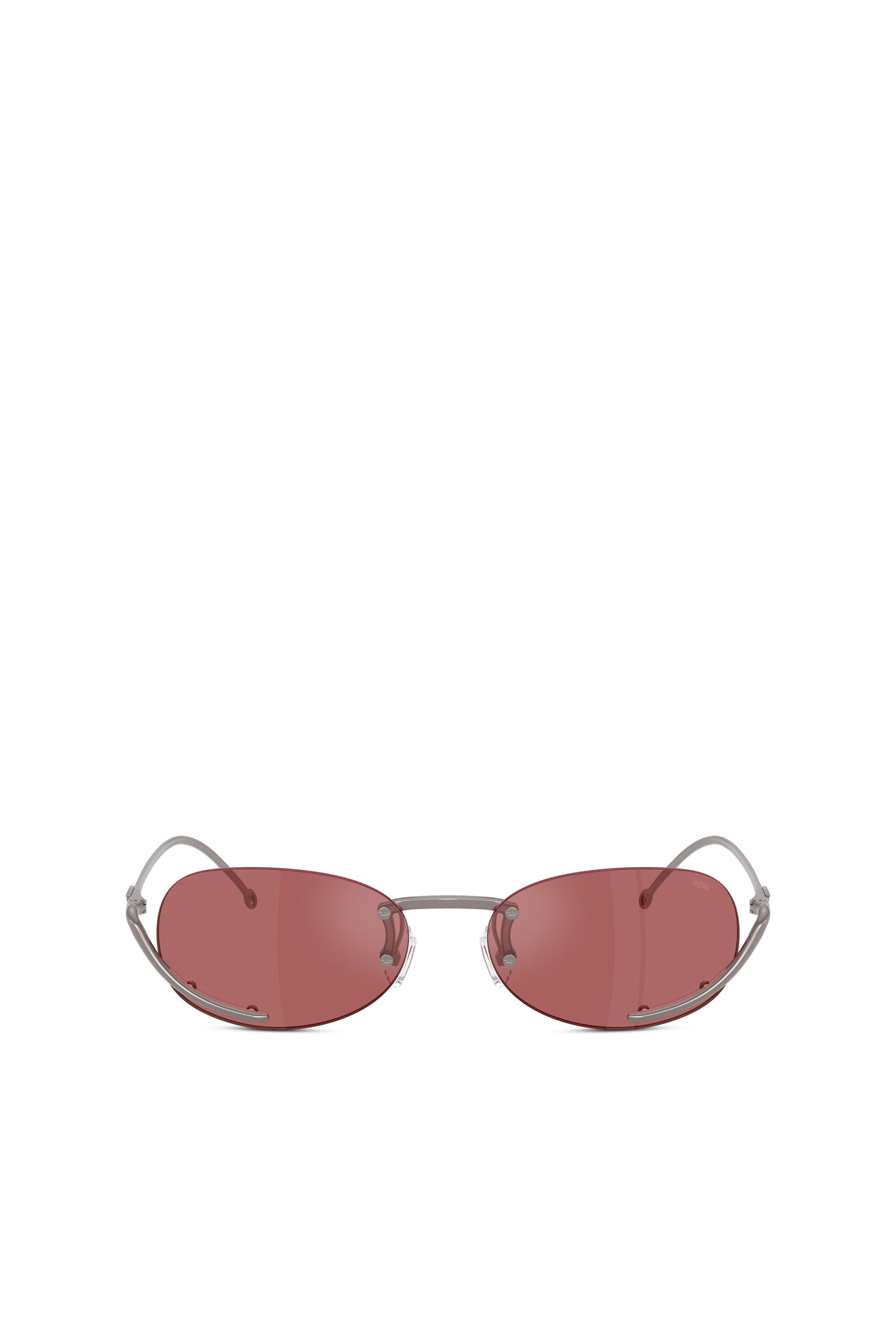 Diesel - 0DL1004, Unisex Ovaler Modell Brille in Rot - 1