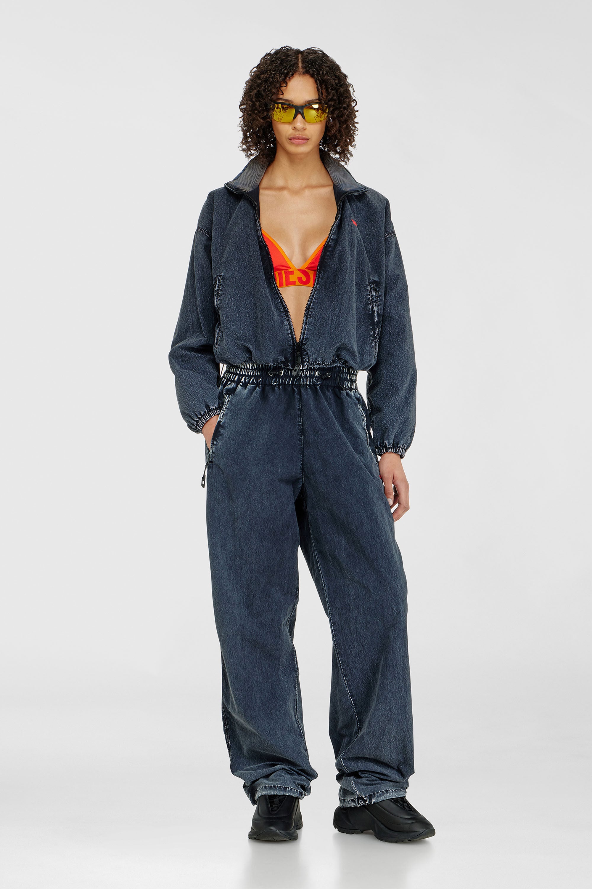 Diesel - CORA-D-POP, Damen Triangel-BH aus zweifarbigem Baumwollstoff in Orange - 6