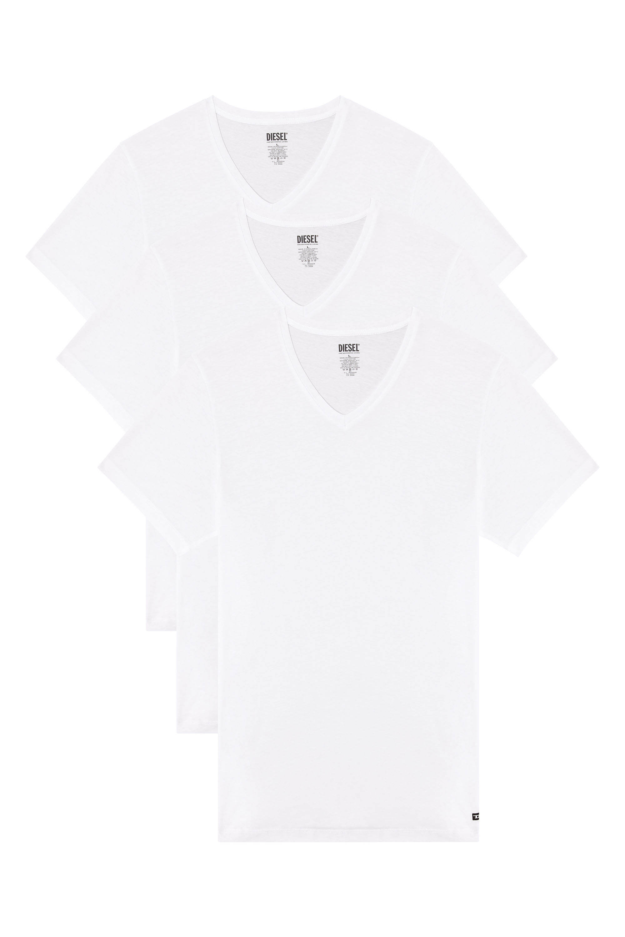 Diesel - MICHAEL-D-BOX-3PACK, Herren T-Shirts mit V-Ausschnitt im Dreierpack in Weiß - 2