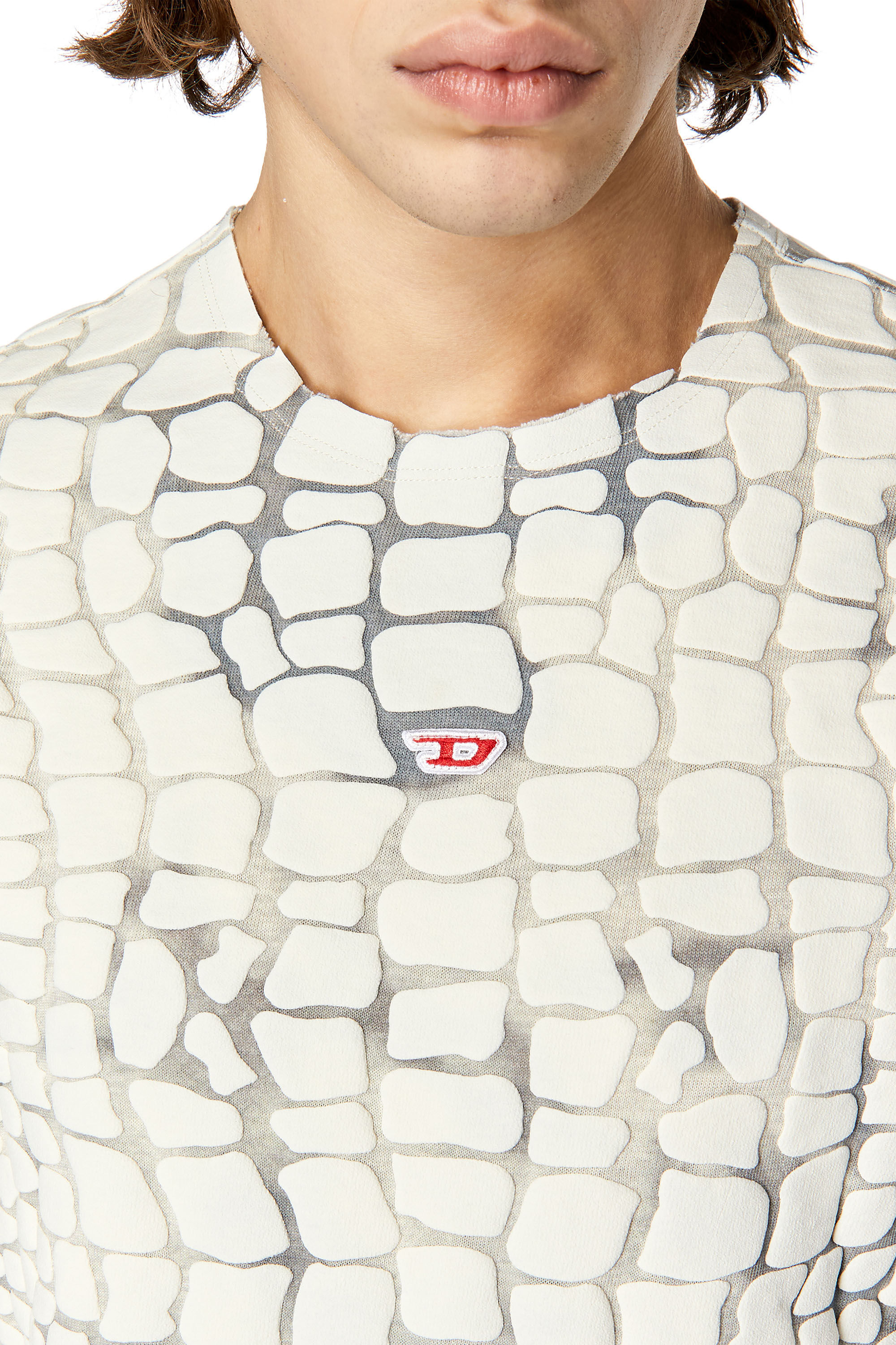 Diesel - T-WALLY, Grau/Weiss - Image 5
