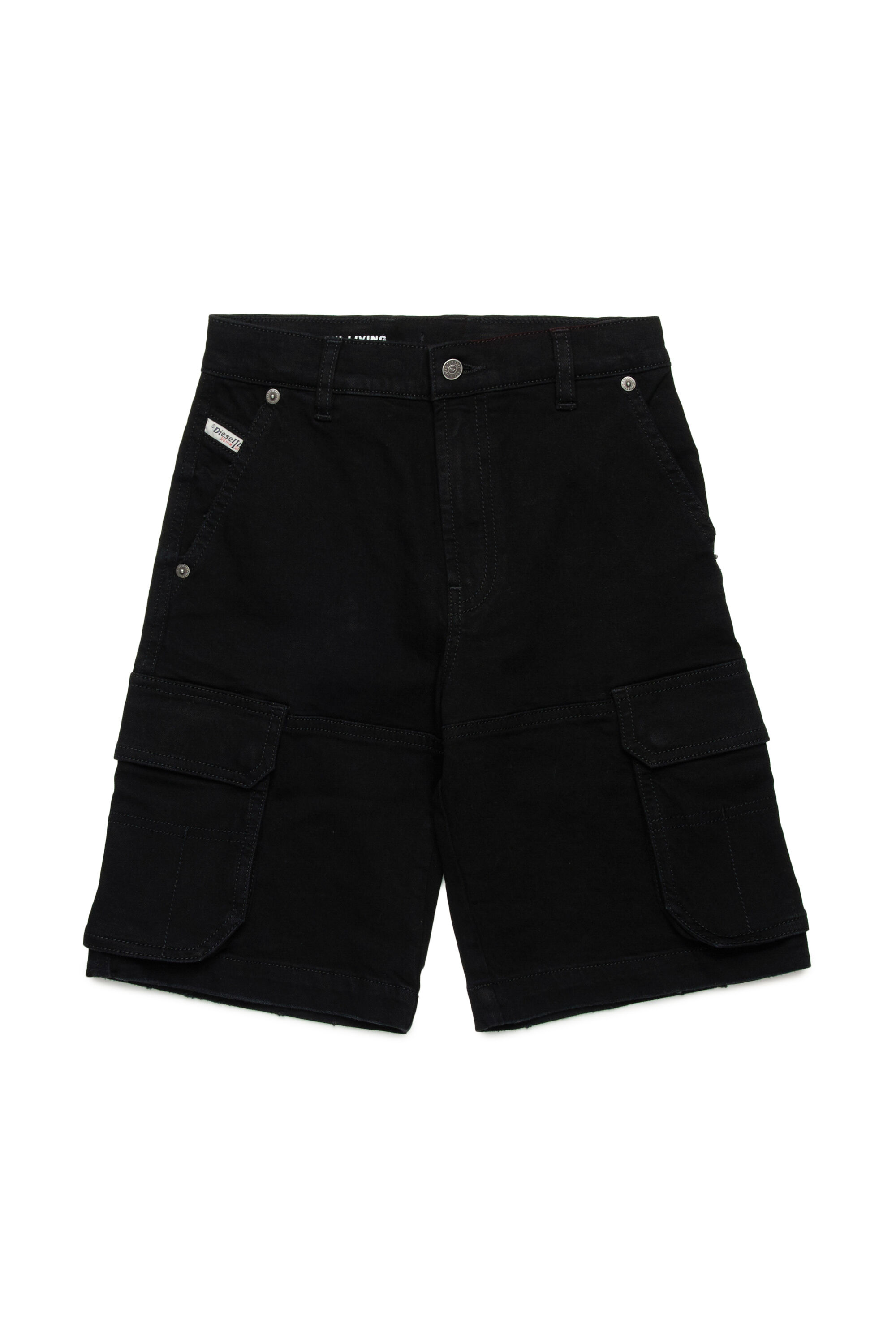 Diesel - PFISH-CARGO-SH-J, Herren Cargoshorts aus Denim in Schwarz - 1