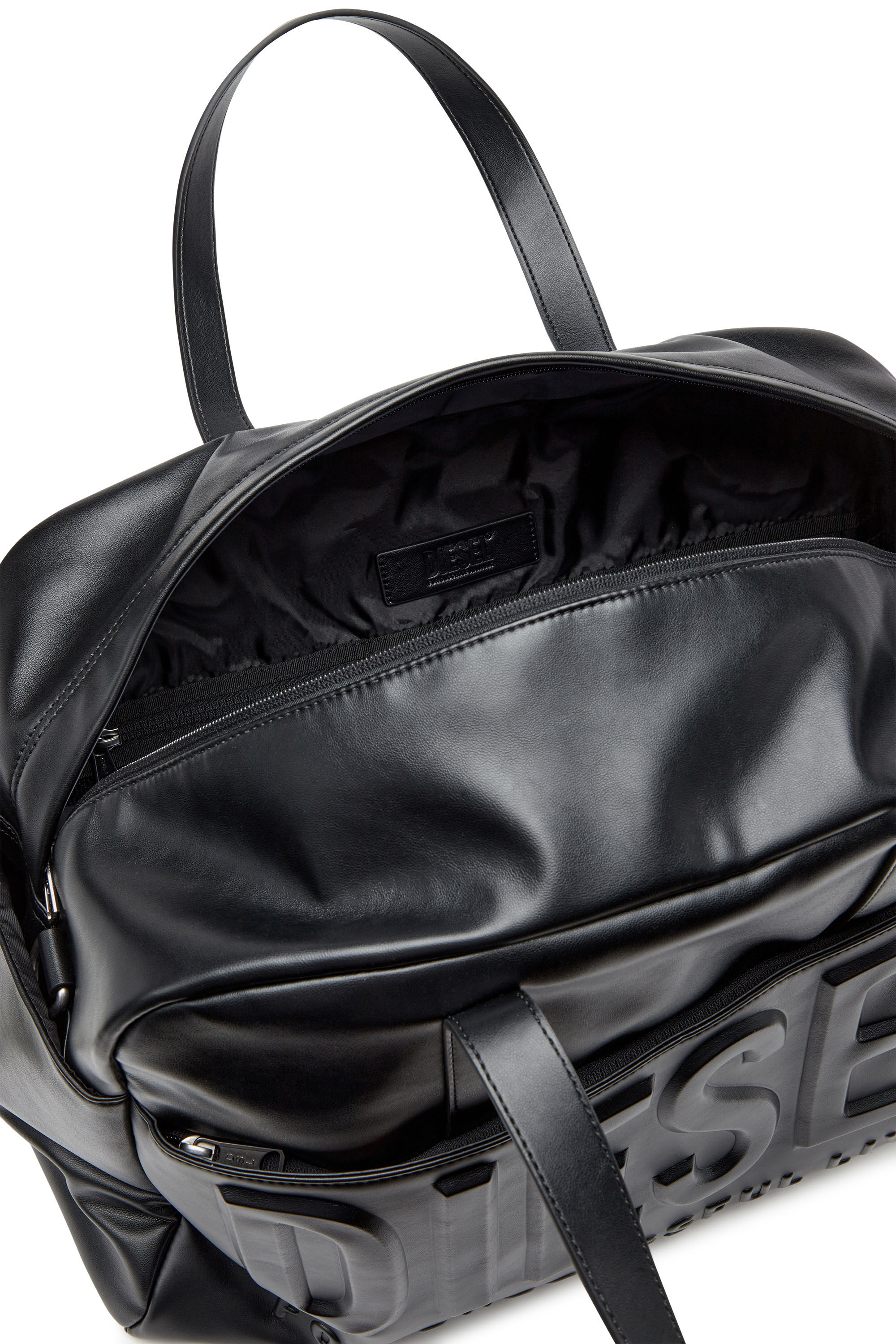Herren Dsl 3D L Duffle Bag mit Logo in extremer 3D Optik Schwarz Diesel