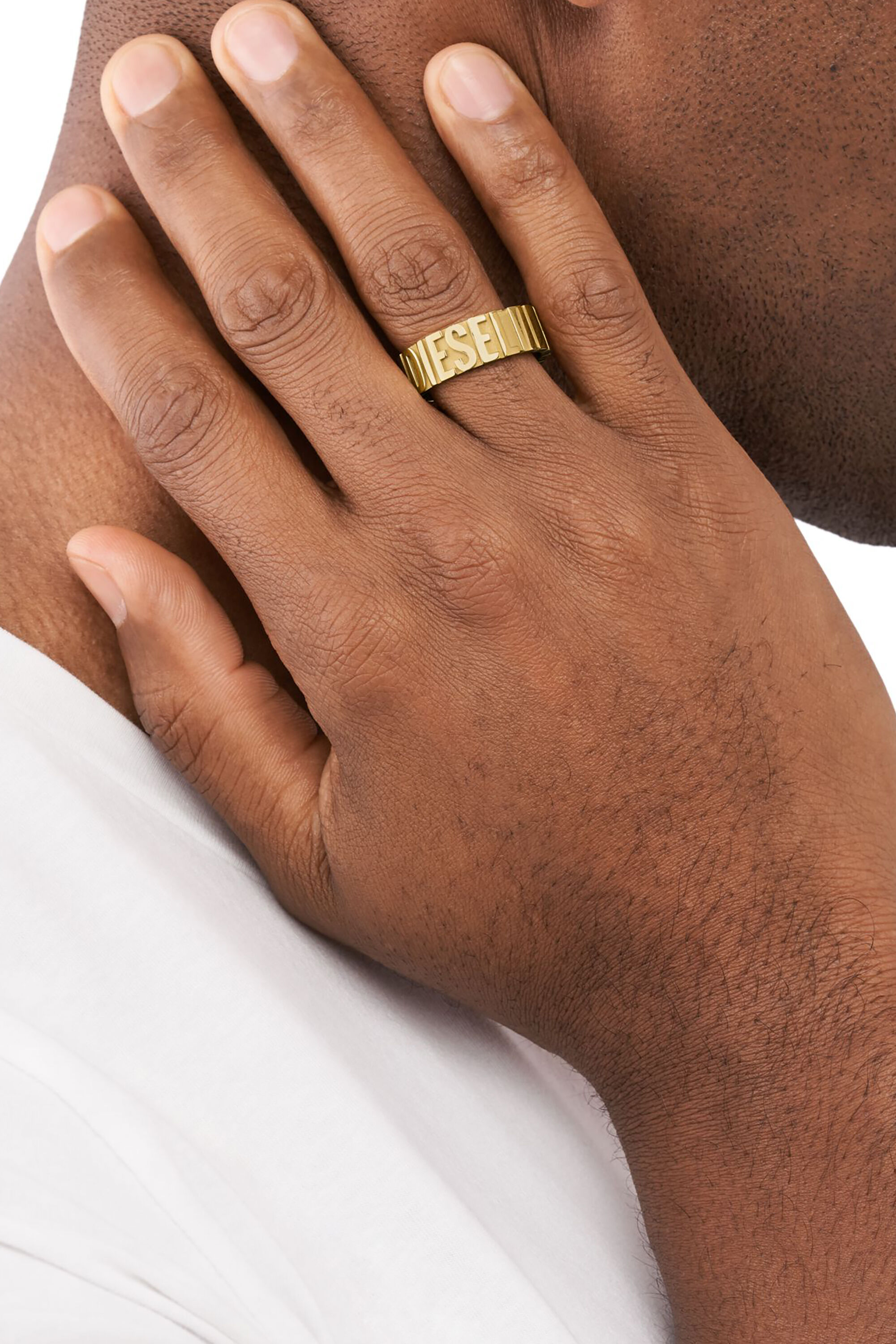 Schmuck: Edelstahlband-Ring | Gold | Diesel