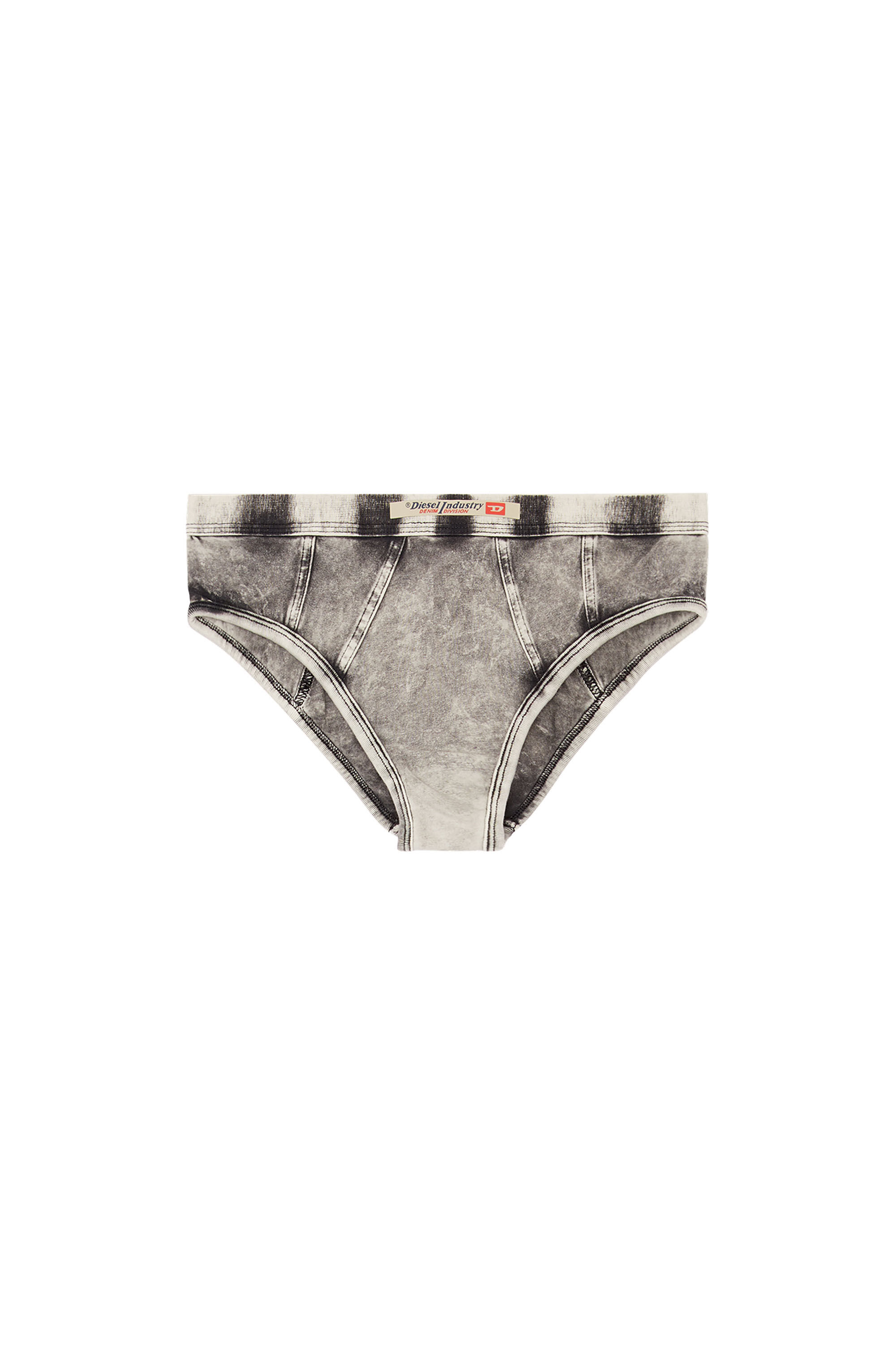 Diesel - UFPN-DENIM-HIPSTER-PANTY, Damen Hipster Briefs aus Jersey in Denim-Optik in Dunkelgrau - 1