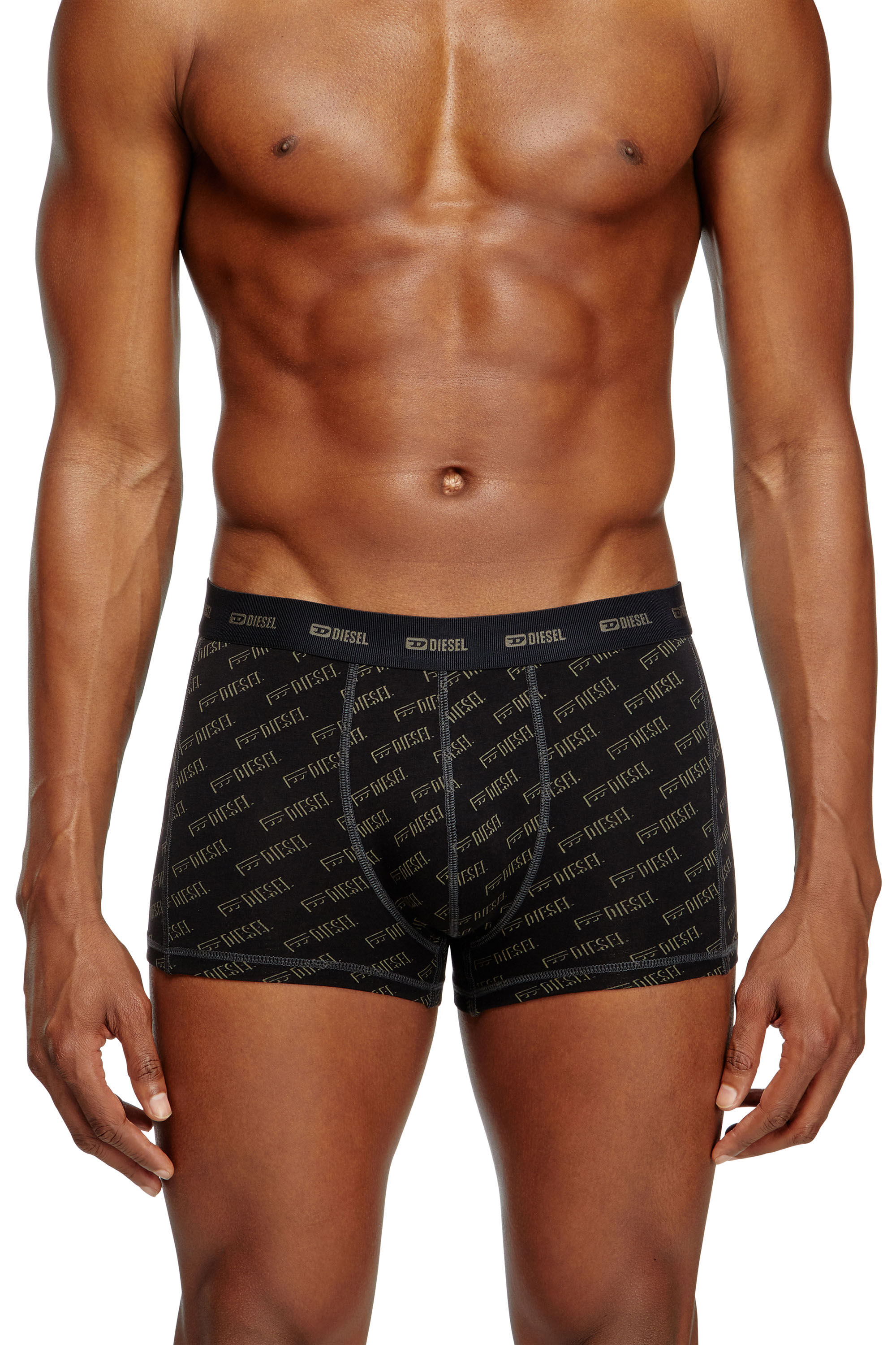 Diesel - DAMIEN-UTLT-3PACK, Herren Retropants im Dreierpack mit stilisiertem Logo in Schwarz/Braun - 3