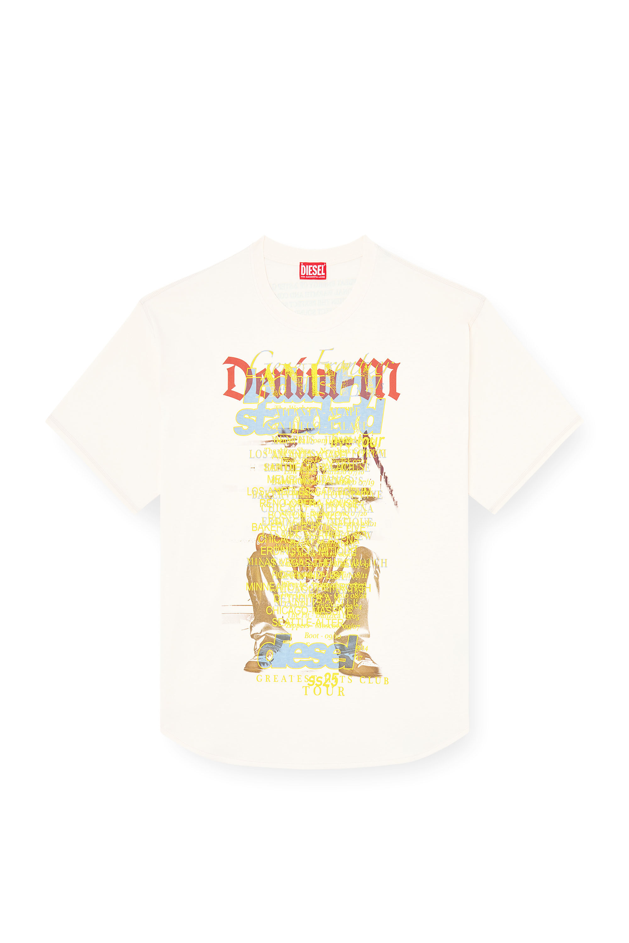 Diesel - T-BIX-AA, Unisex T-Shirt mit Text-Print in Weiß - 2