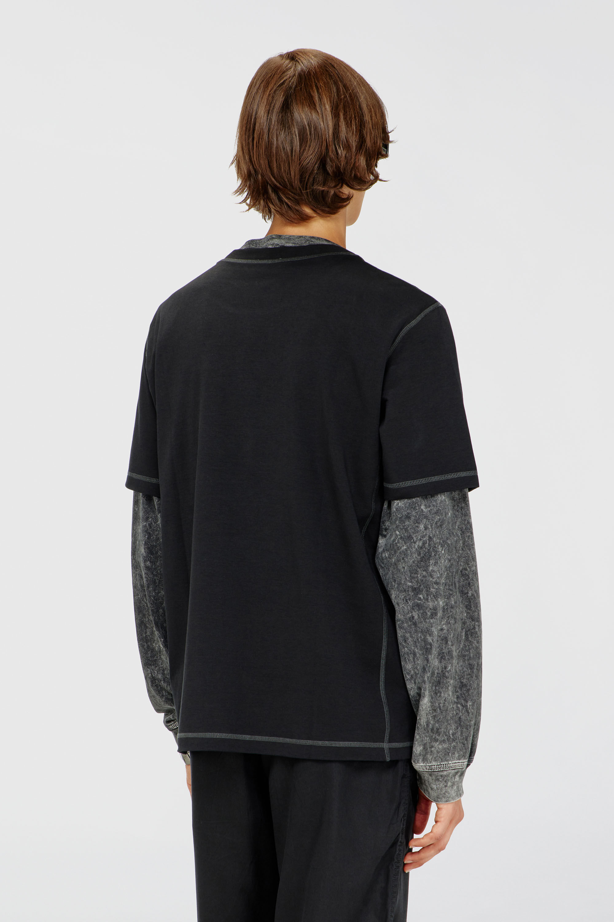 Diesel - T-MADJUST-TR, Herren Regul&auml;res T-Shirt mit Rundhalsausschnitt und ovalem D in Schwarz - 4