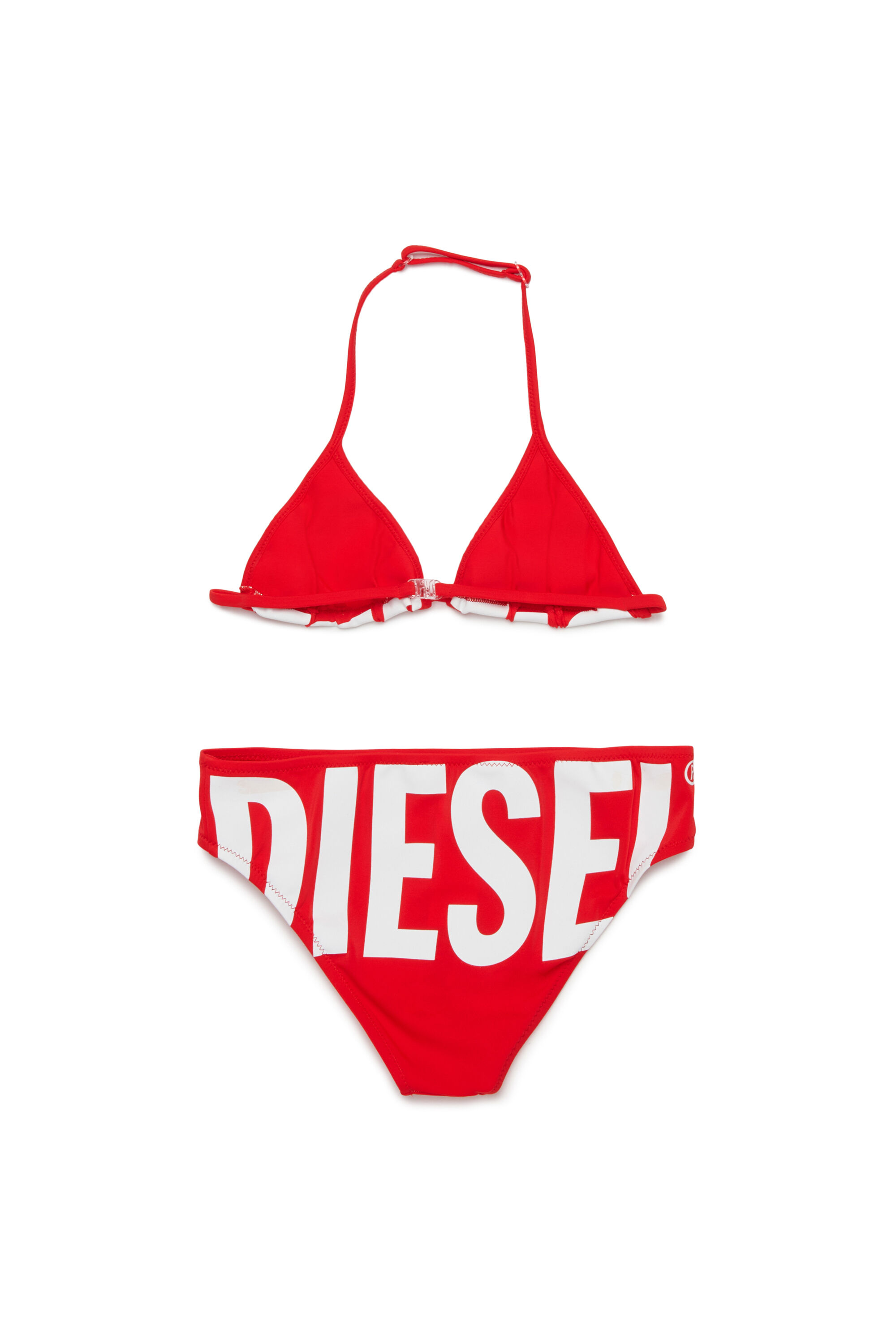 Diesel - MIDDY, Damen Bikini in Unifarbe mit Maxi-Logo in Rot - 2