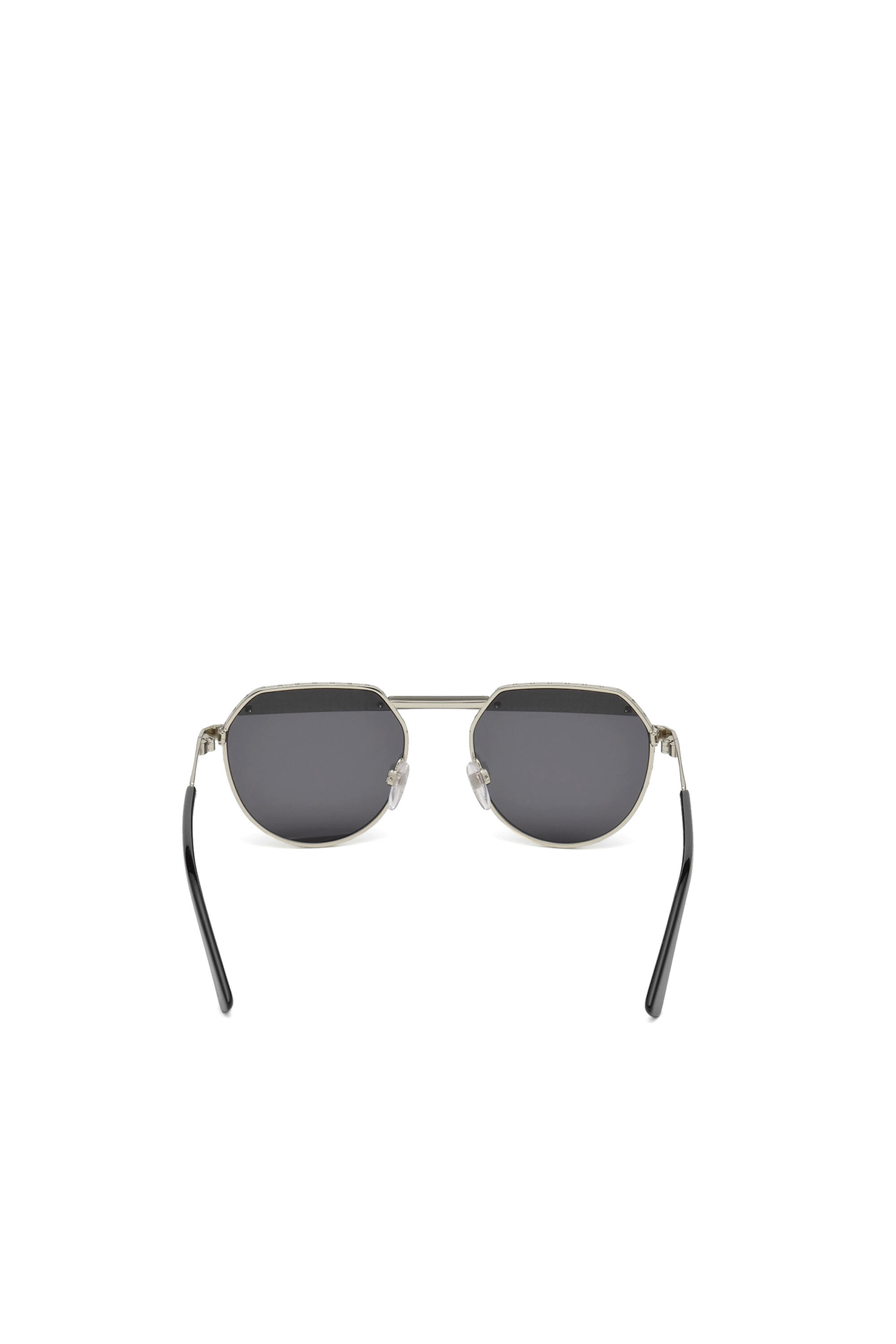 Diesel - DL0260, Unisex Sechseckige Sonnenbrille mit eingearbeitetem Steg in Schwarz - 3