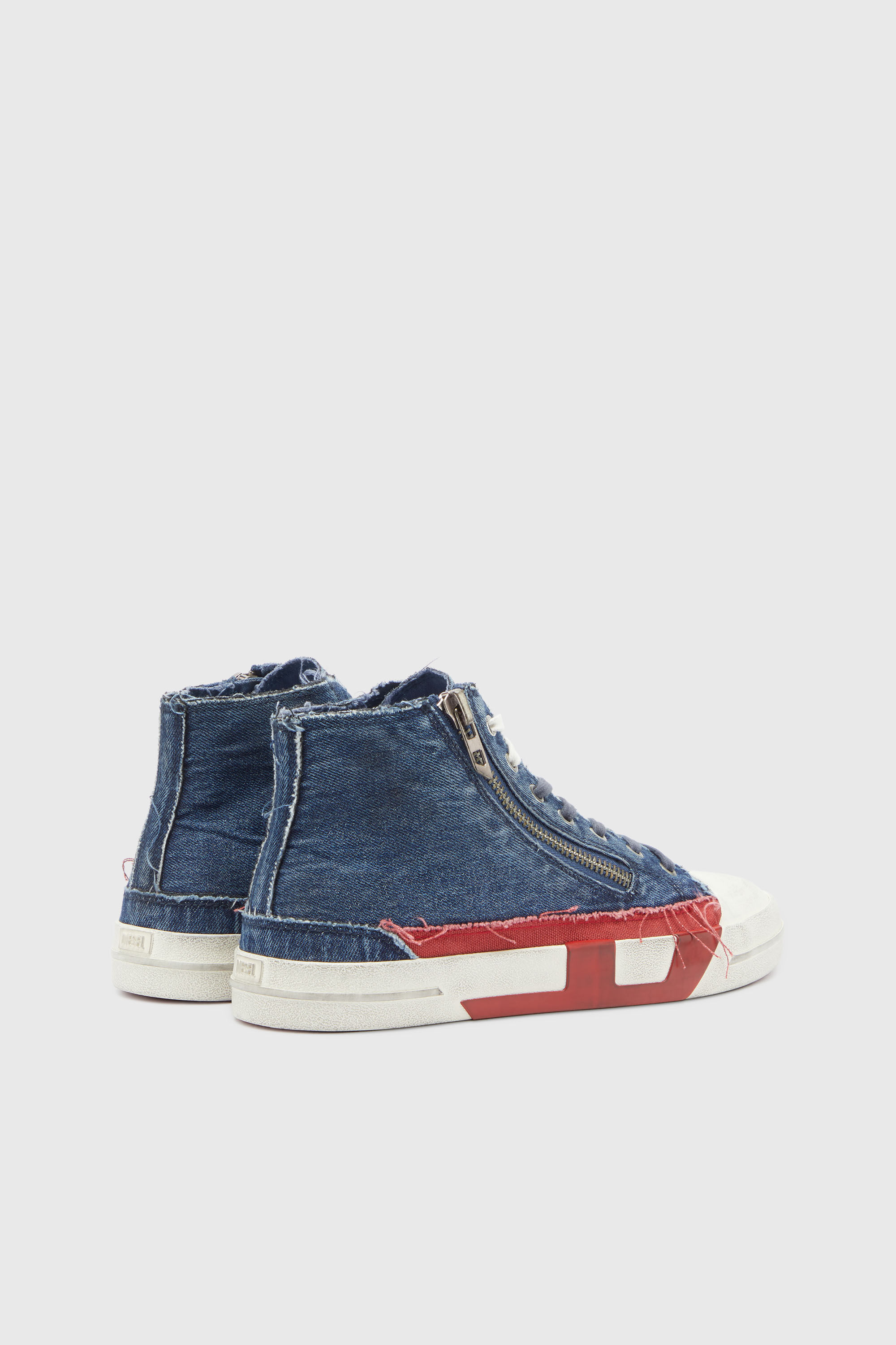 Diesel - S-D-VERSE ZIP MID II, Herren S-D-Verse - Denim-Sneaker mit D-Logo in Mittelblau - 3