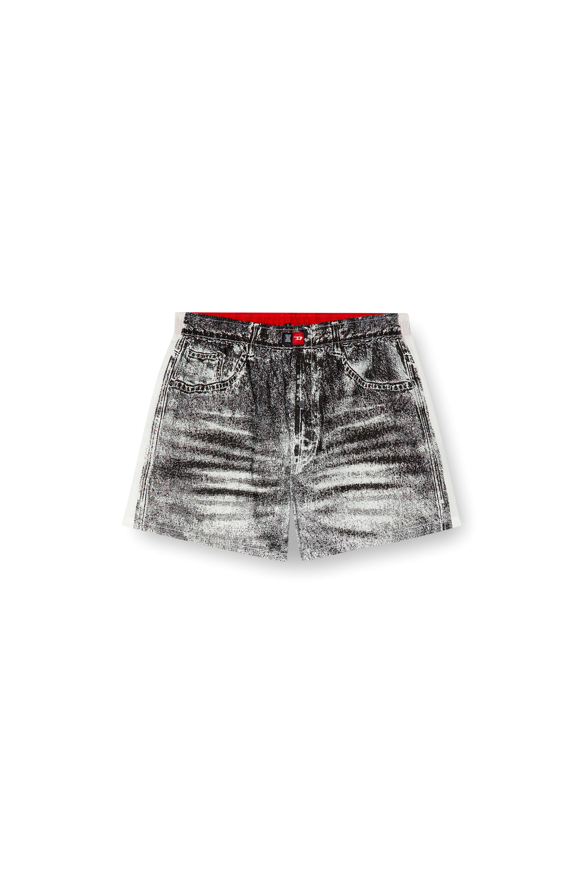 Diesel - TROMPE-BOXERS, Herren Boxershorts aus Baumwollpopeline im Denim-Look in Dunkelgrau - 2