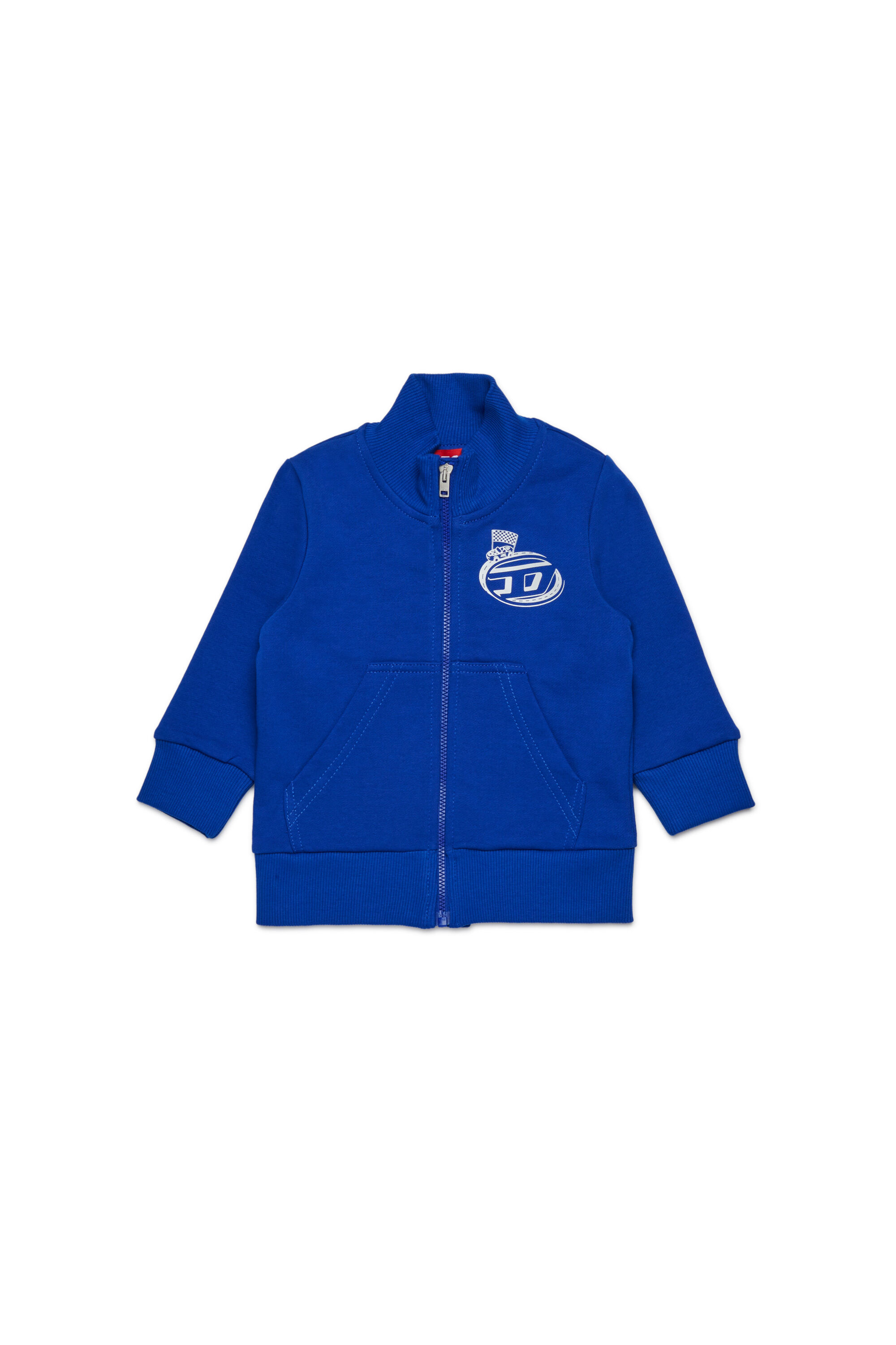 Diesel - SPINVIB, Herren Baumwoll-Sweatshirt mit Reißverschluss in Blau - 1