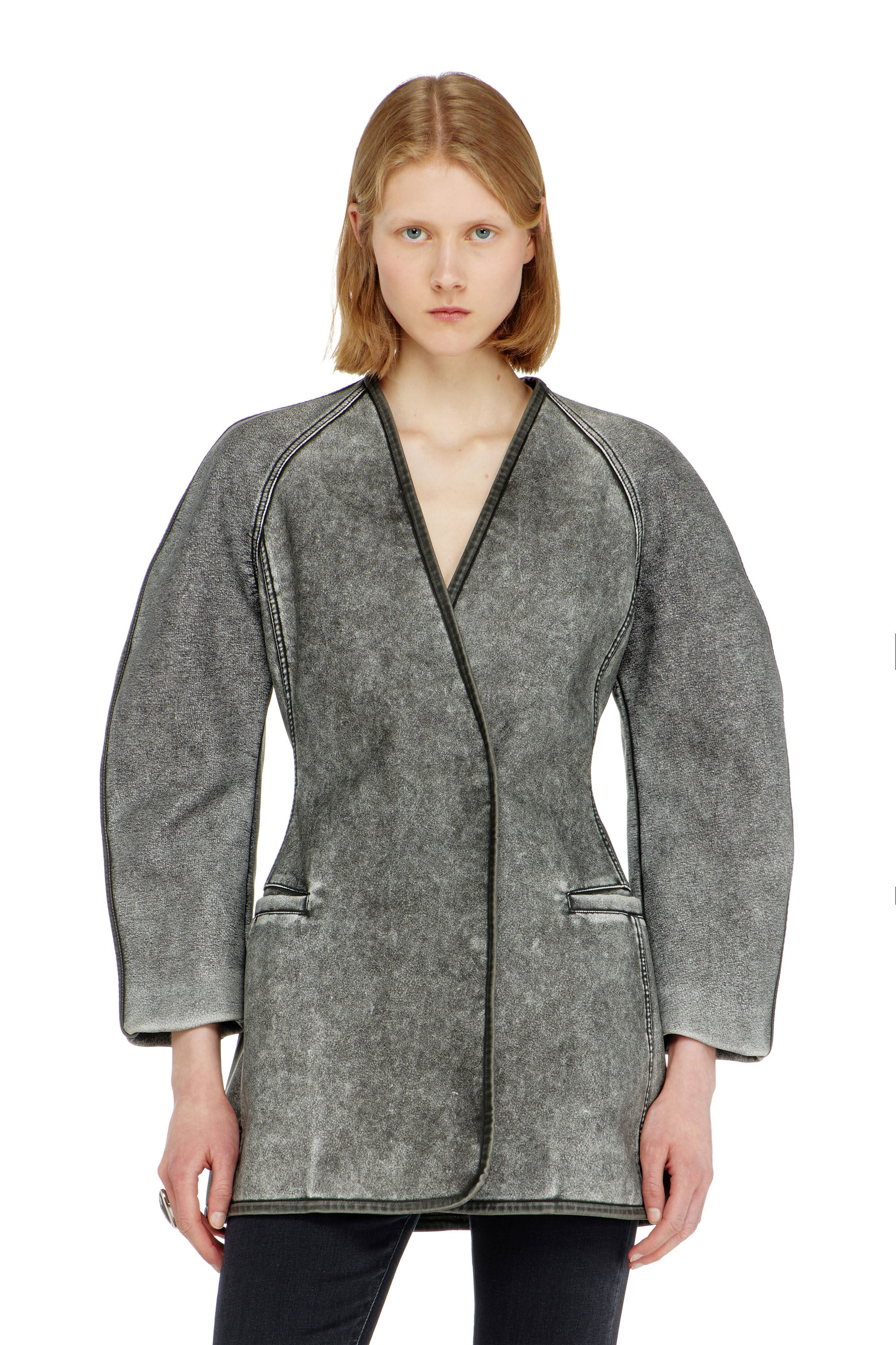 Diesel - G-ALAX, Damen Cardigan-Jacke mit Kokon&auml;rmeln in null - 3