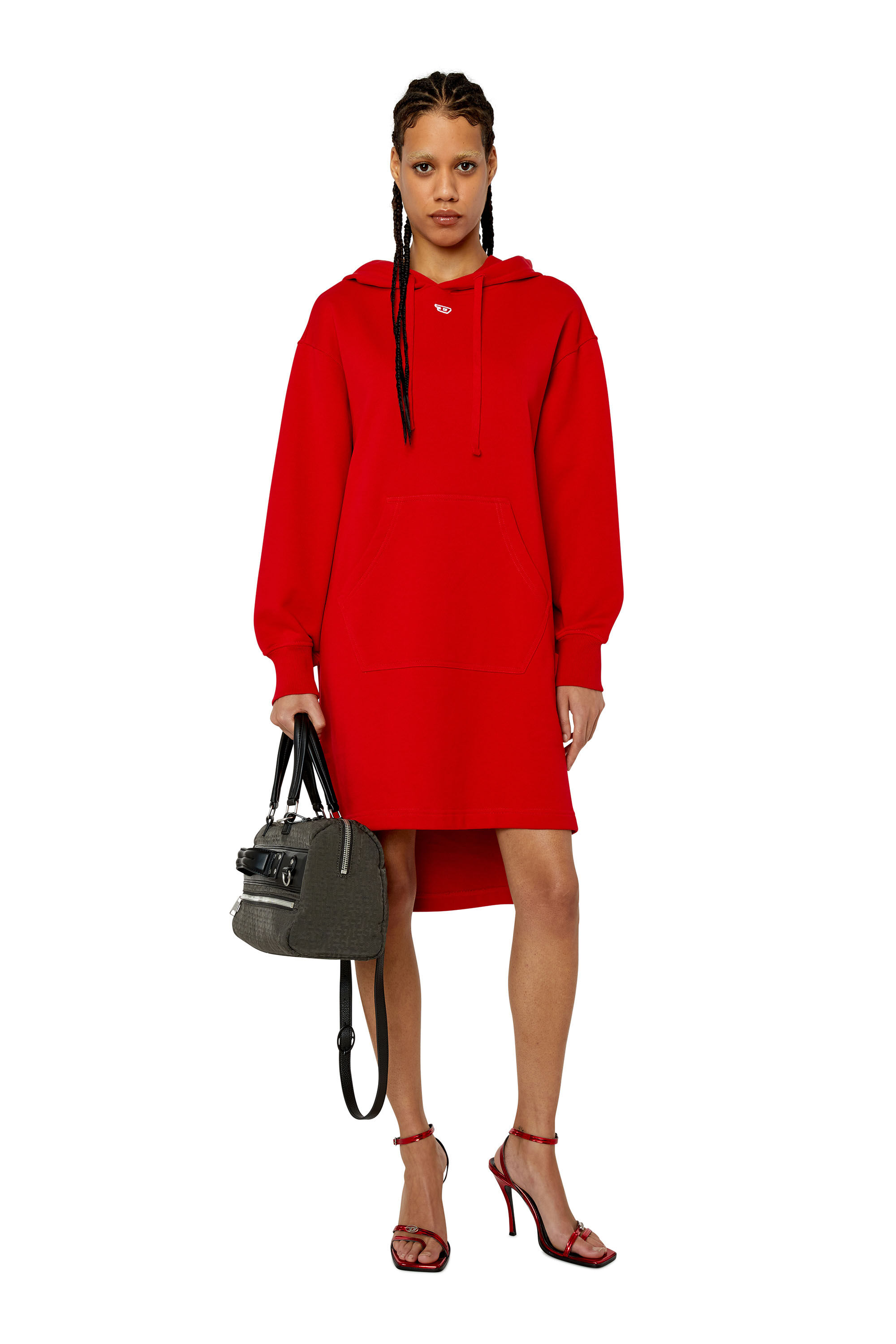 D-ILSE-D Damen: Hoodie-Kleid mit D-Logo | Diesel