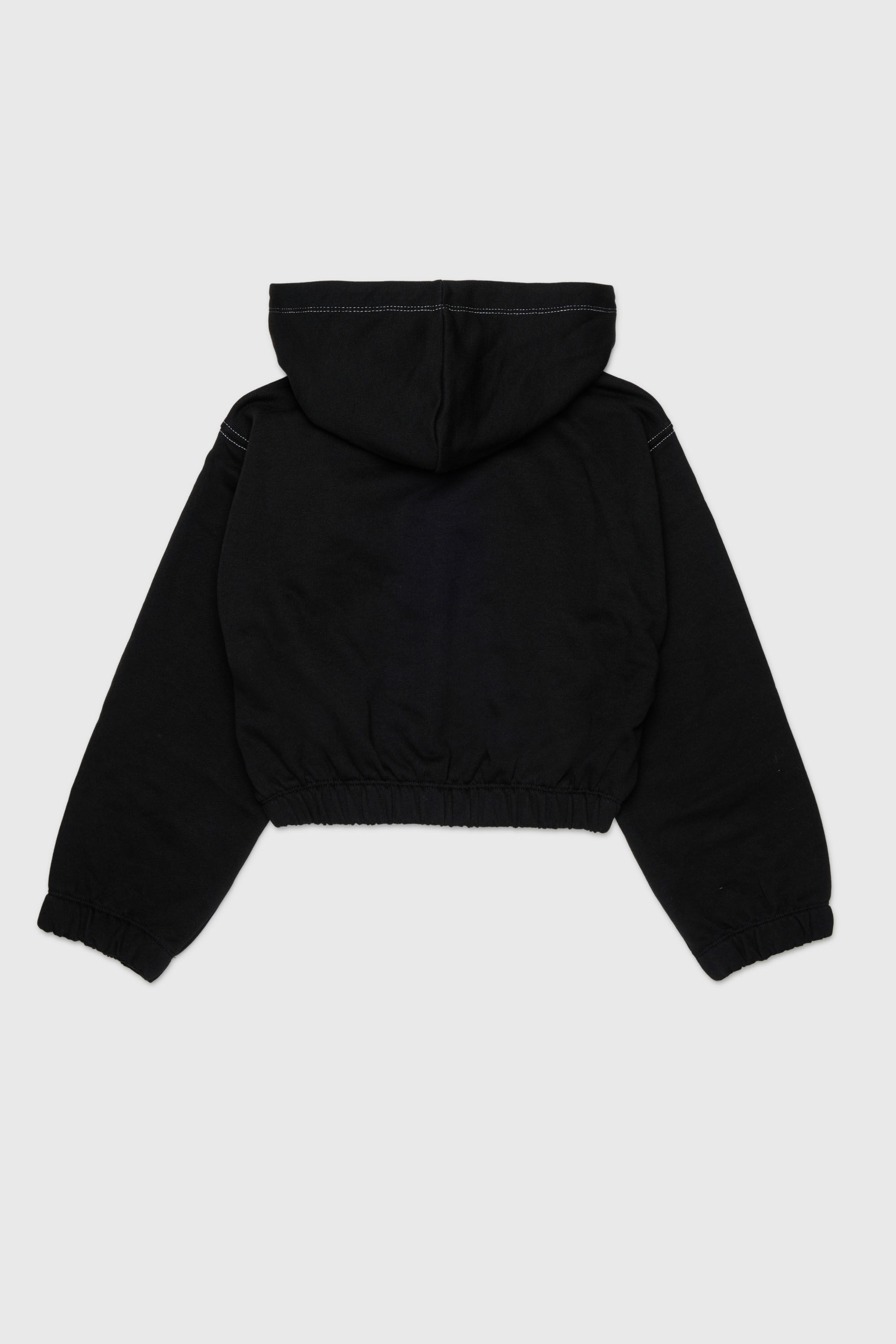 Diesel - SROSET, Damen Hoodie mit Denim-Rosenapplikation in Schwarz - 2