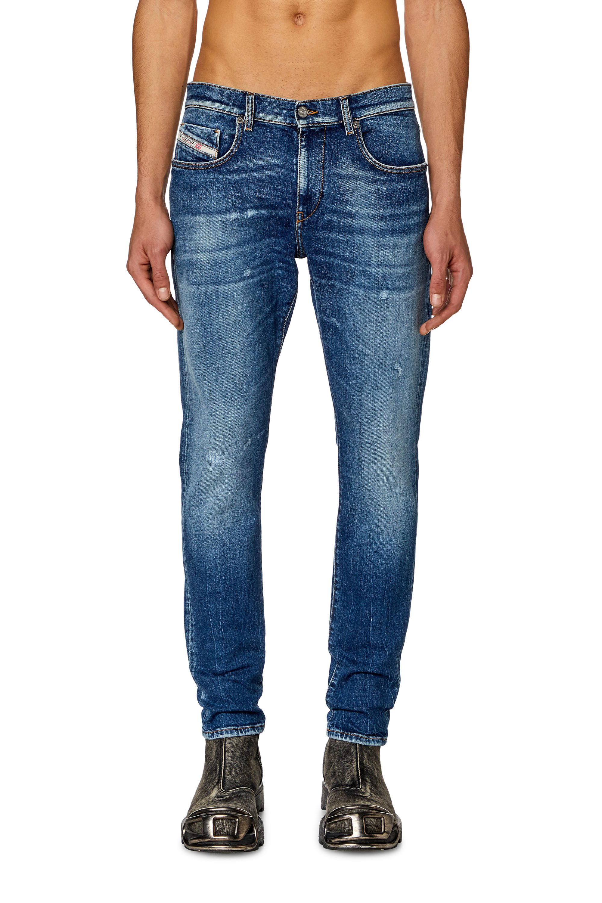 Diesel - Slim Jeans 2019 D-Strukt 007T3, Mittelblau - Image 3