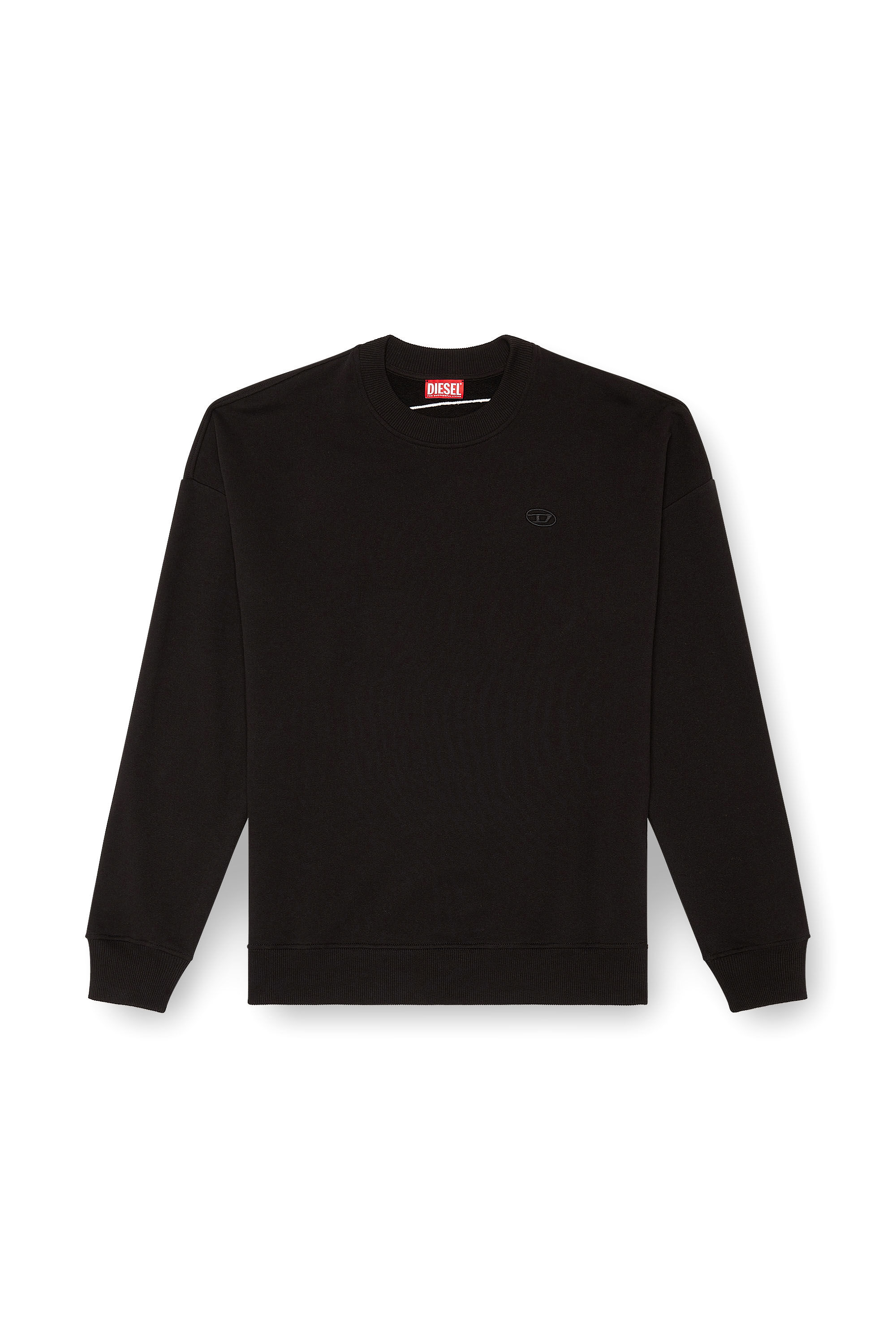 Diesel - S-ROB-MEGOVAL-D, Herren Sweatshirt mit Logo-Stickerei in Schwarz - 2