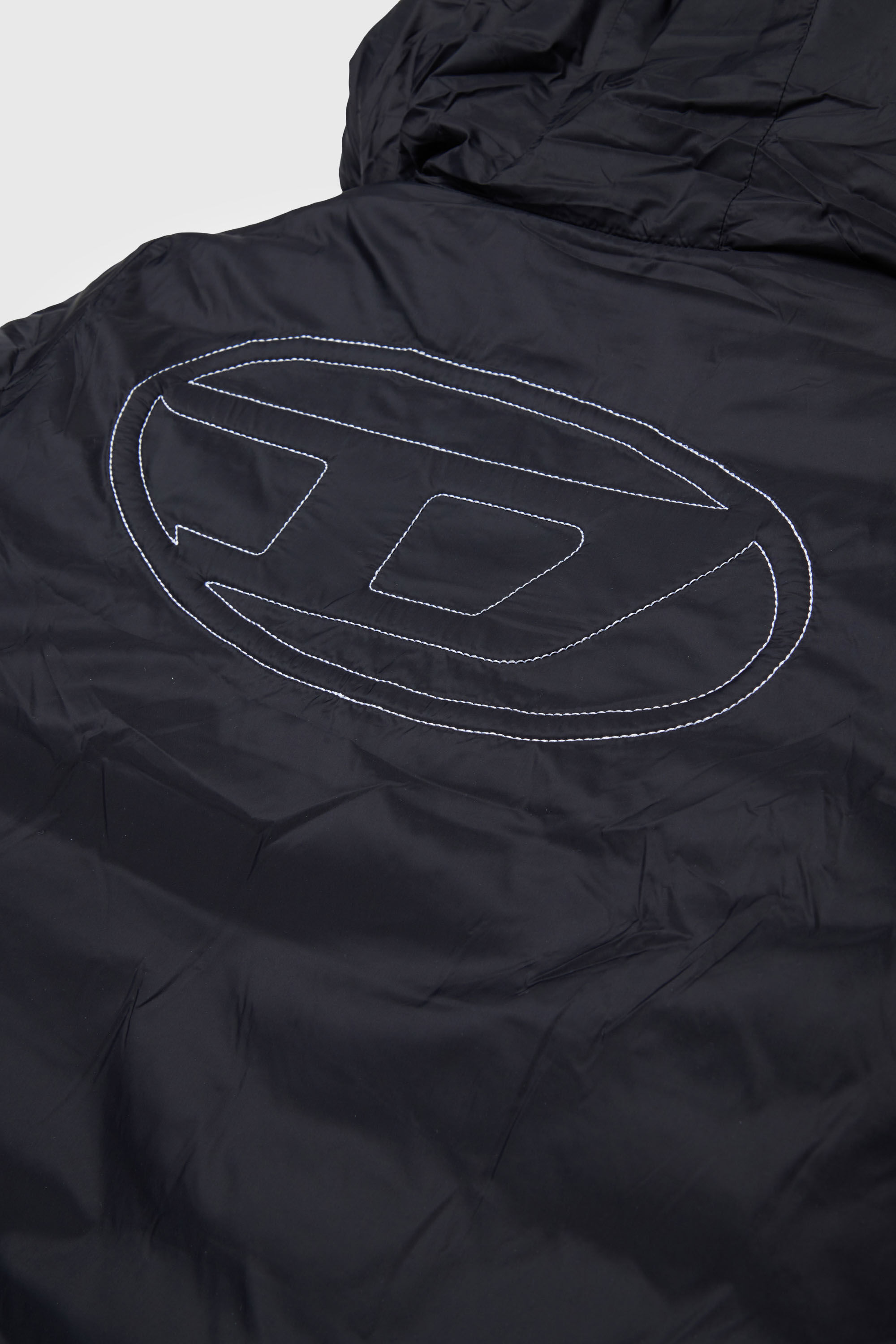 Diesel - JOSIPLS, Unisex Kapuzjacke aus wattiertem Nylon in Schwarz - 4