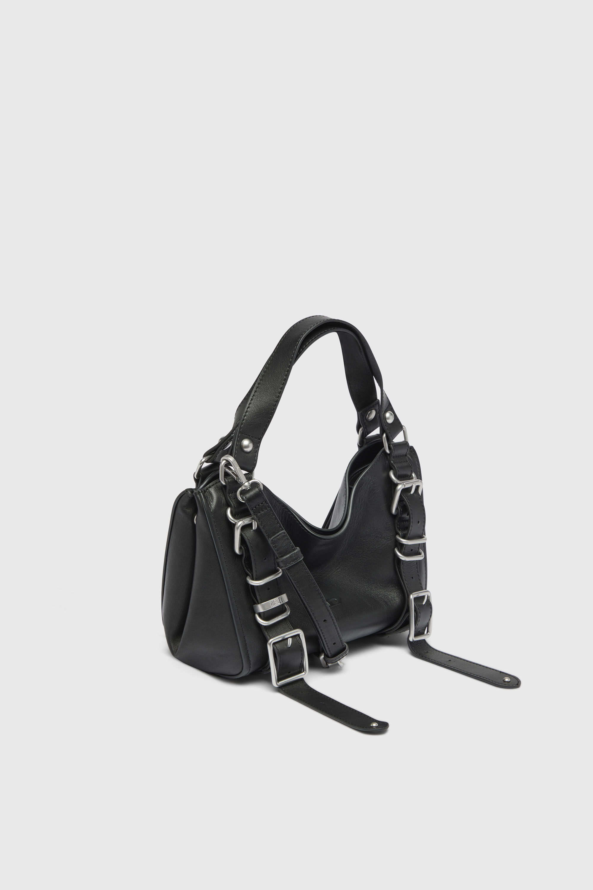 Diesel - D-ONE TOPHANDLE S, Damen D-One-Small Henkeltasche aus behandeltem Leder in Schwarz - 5
