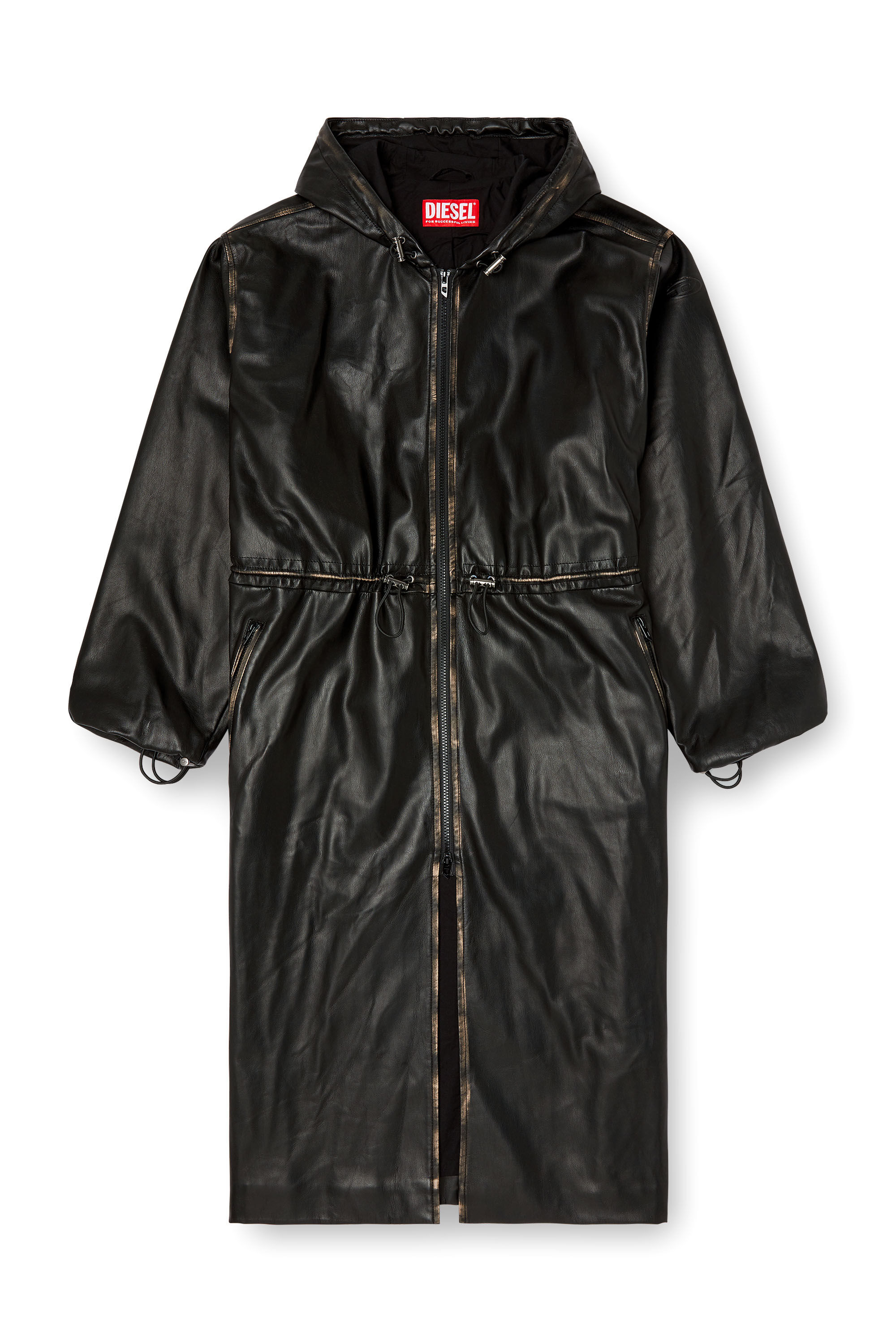 Diesel - G-LARY, Unisex Vielgetragener Utility-Mantel mit Kapuze in Schwarz - 2