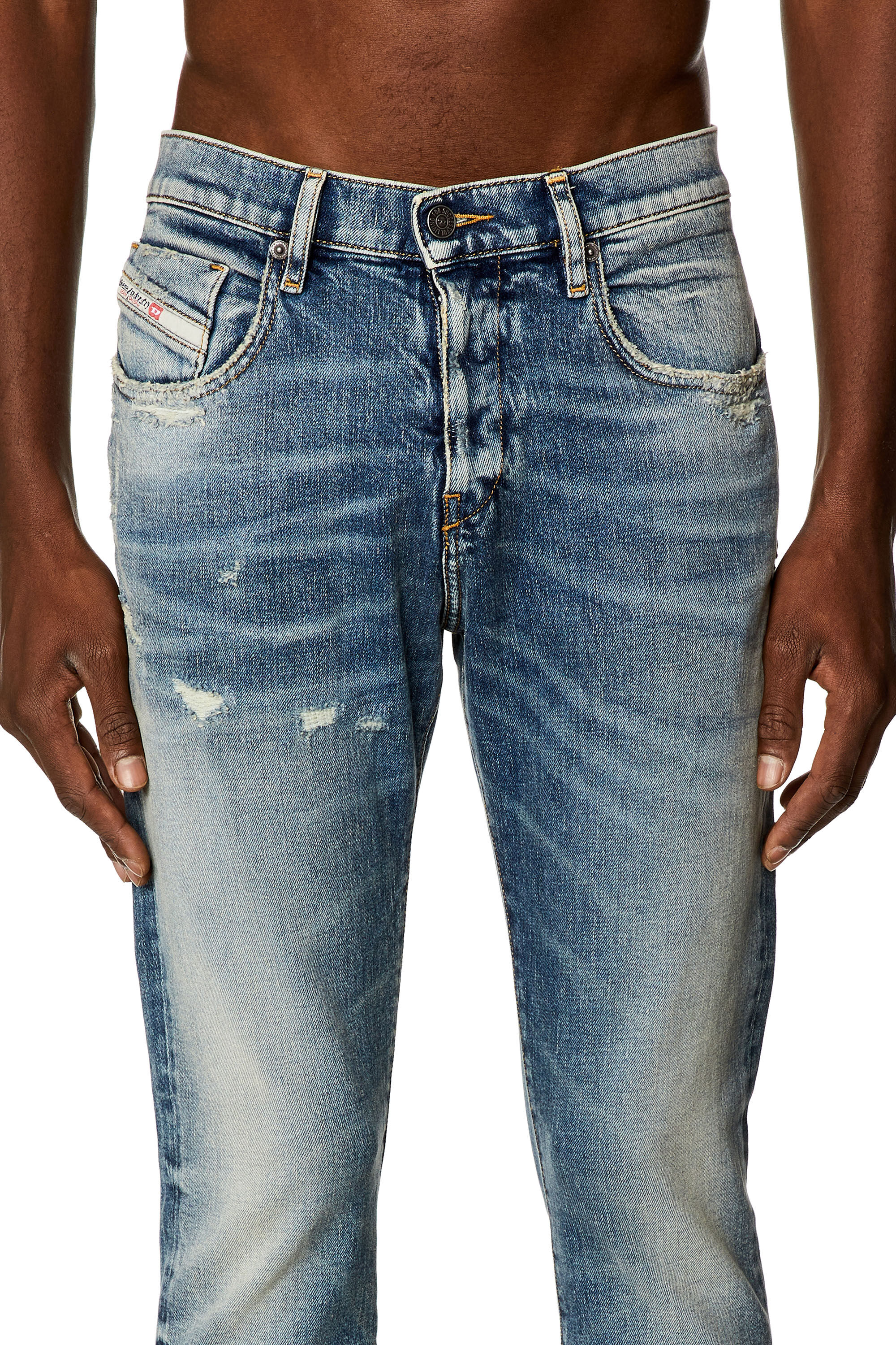 Diesel - Slim Jeans 2019 D-Strukt E07L1, Mittelblau - Image 5