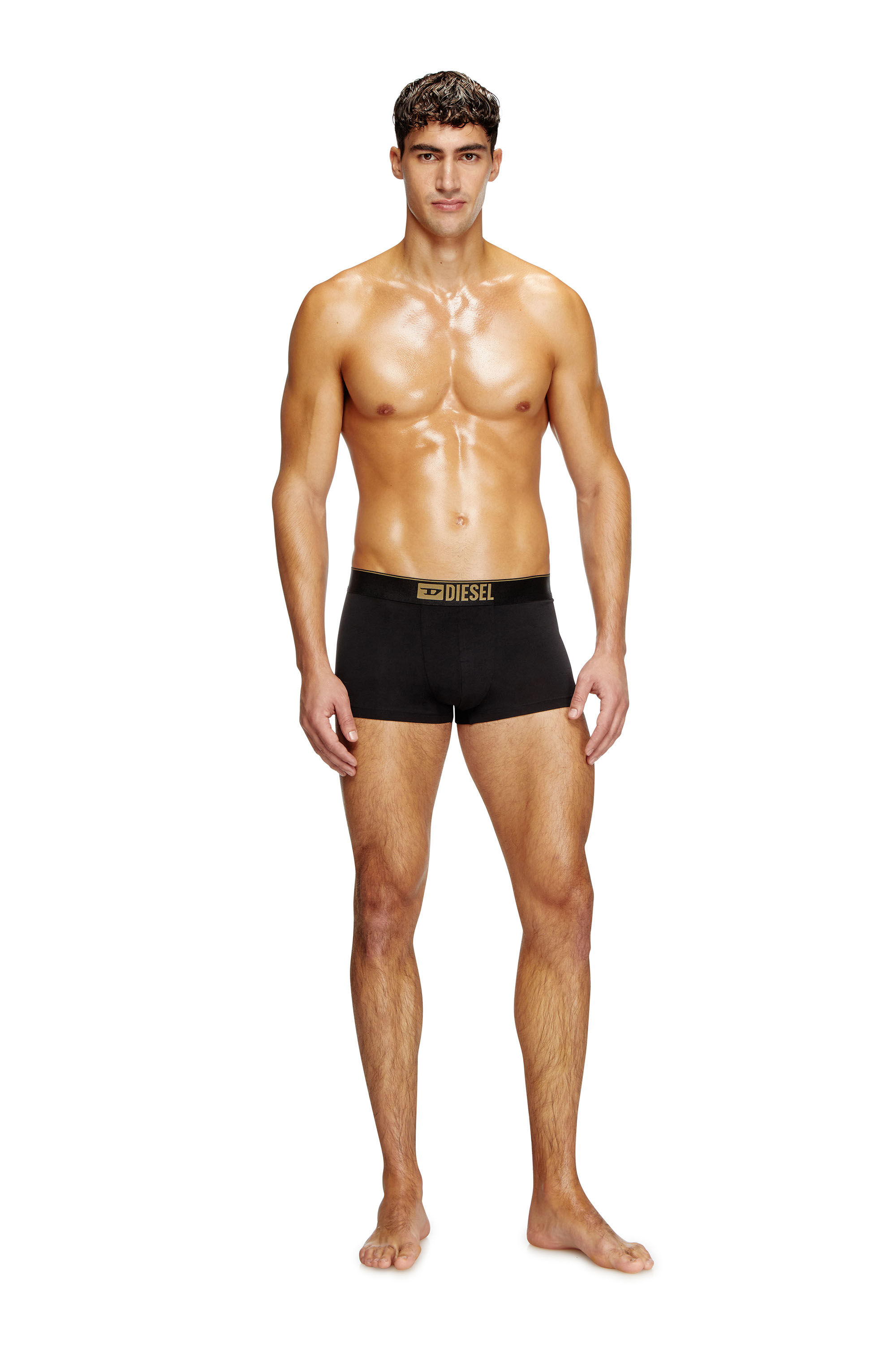 Diesel - DAMIEN-GFT-3PACK, Herren Metallic-Retropants im Dreierpack in Schwarz/Gold - 1