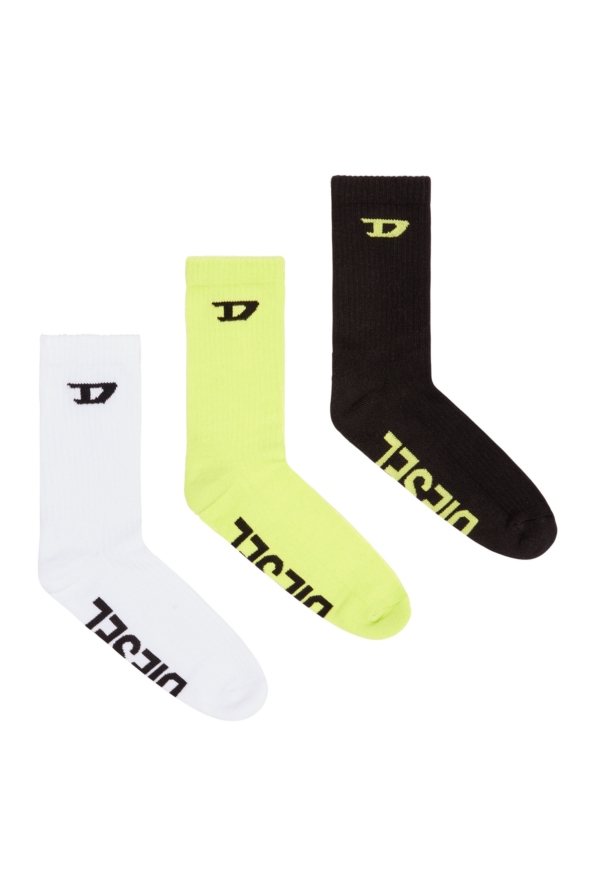 Diesel - SKM-D-CREW-SPORT-SOCKS, Grün/Schwarz - Image 1