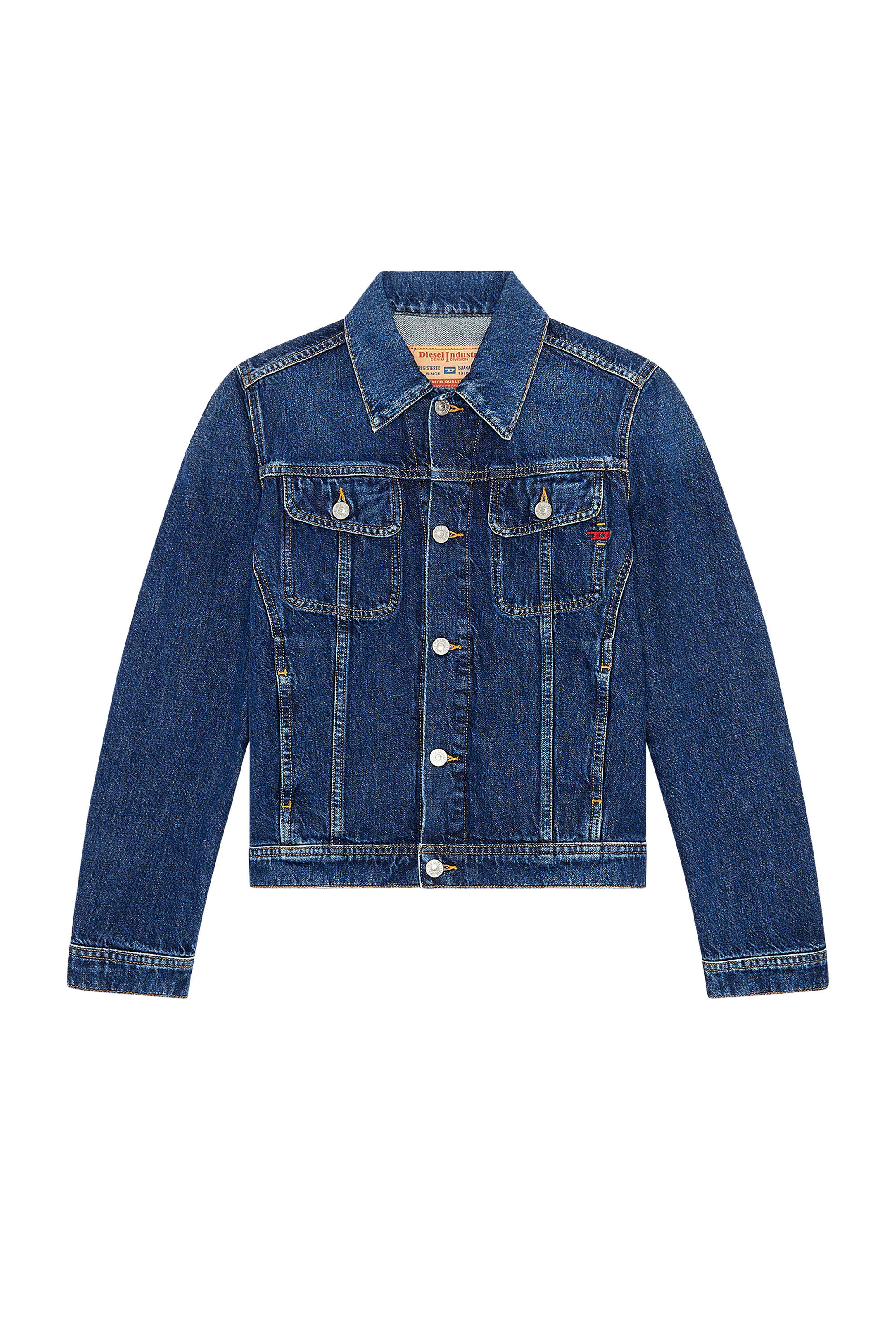 Diesel - DE-BONNY, Damen Truckerjacke aus Denim in Dunkelblau - 2