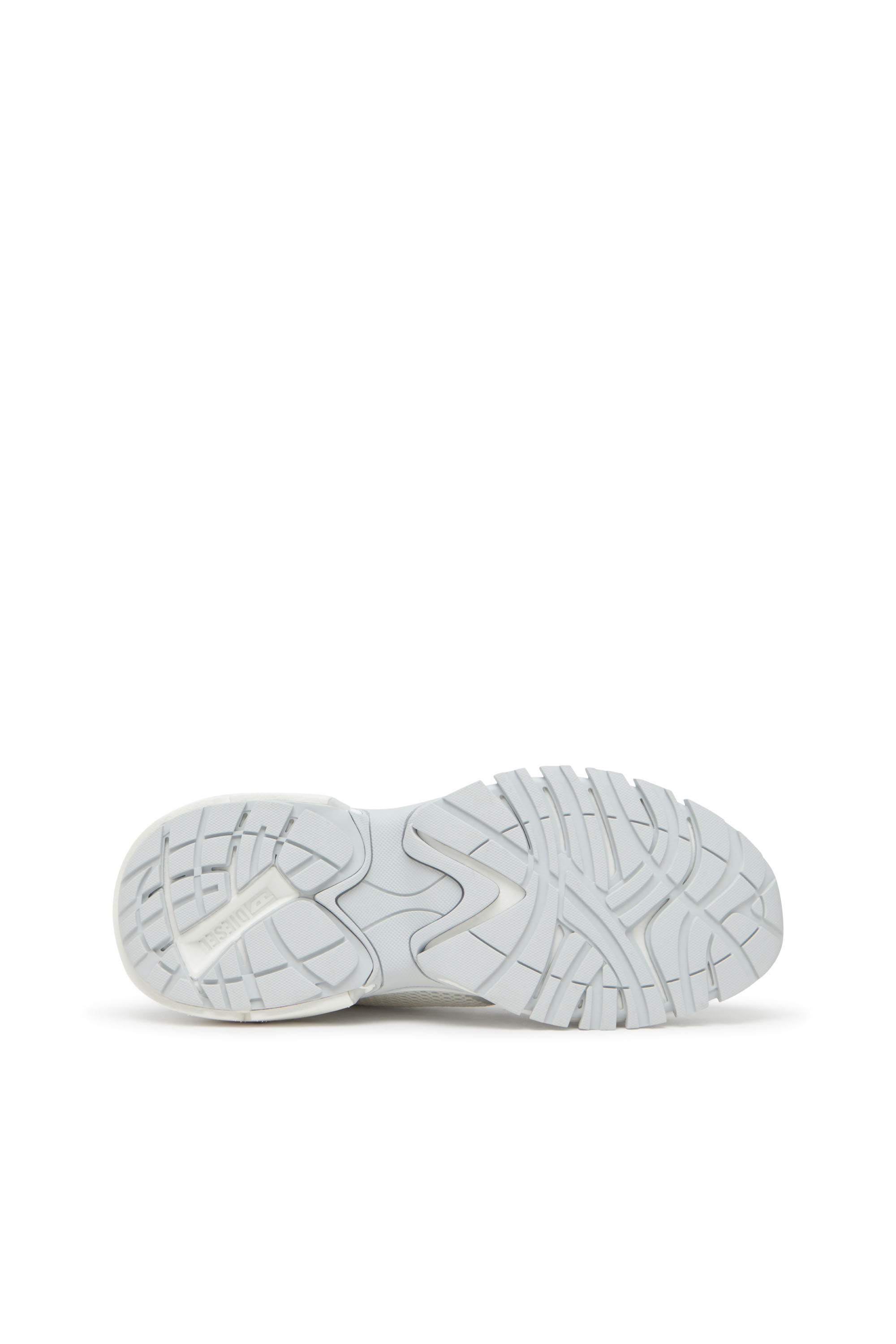 Diesel - S-PRO-V-DENSE LOW W, Damen S-Pro-V-Dense-Sneakers aus Metallic-Mesh mit Oval D-Logo in Weiß/Silber - 5