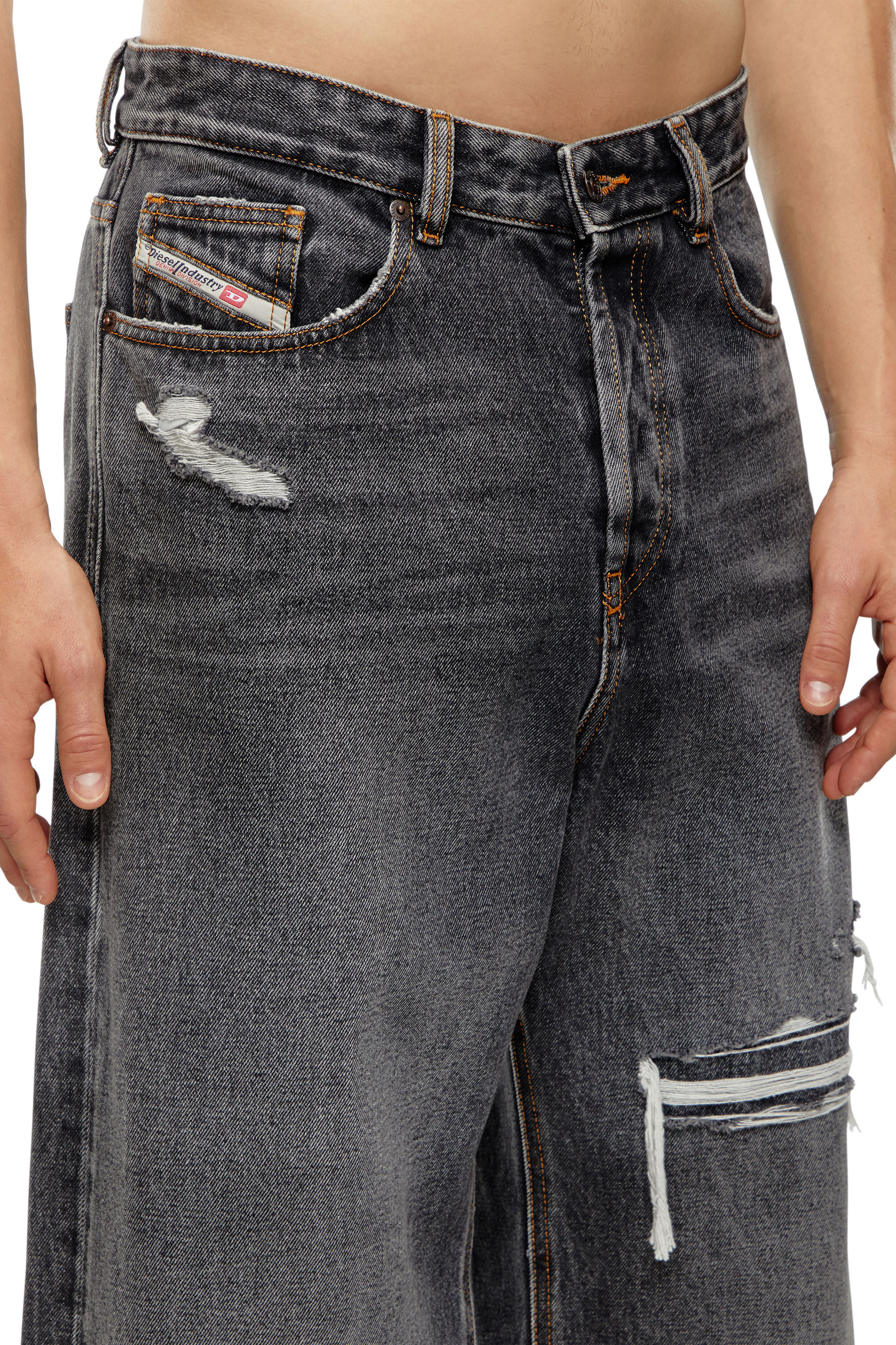 【数々のアワードを受賞】 D-RISE Herren: Diesel | Jeans Schwarz/Dunkelgrau Regular Oversized パンツ