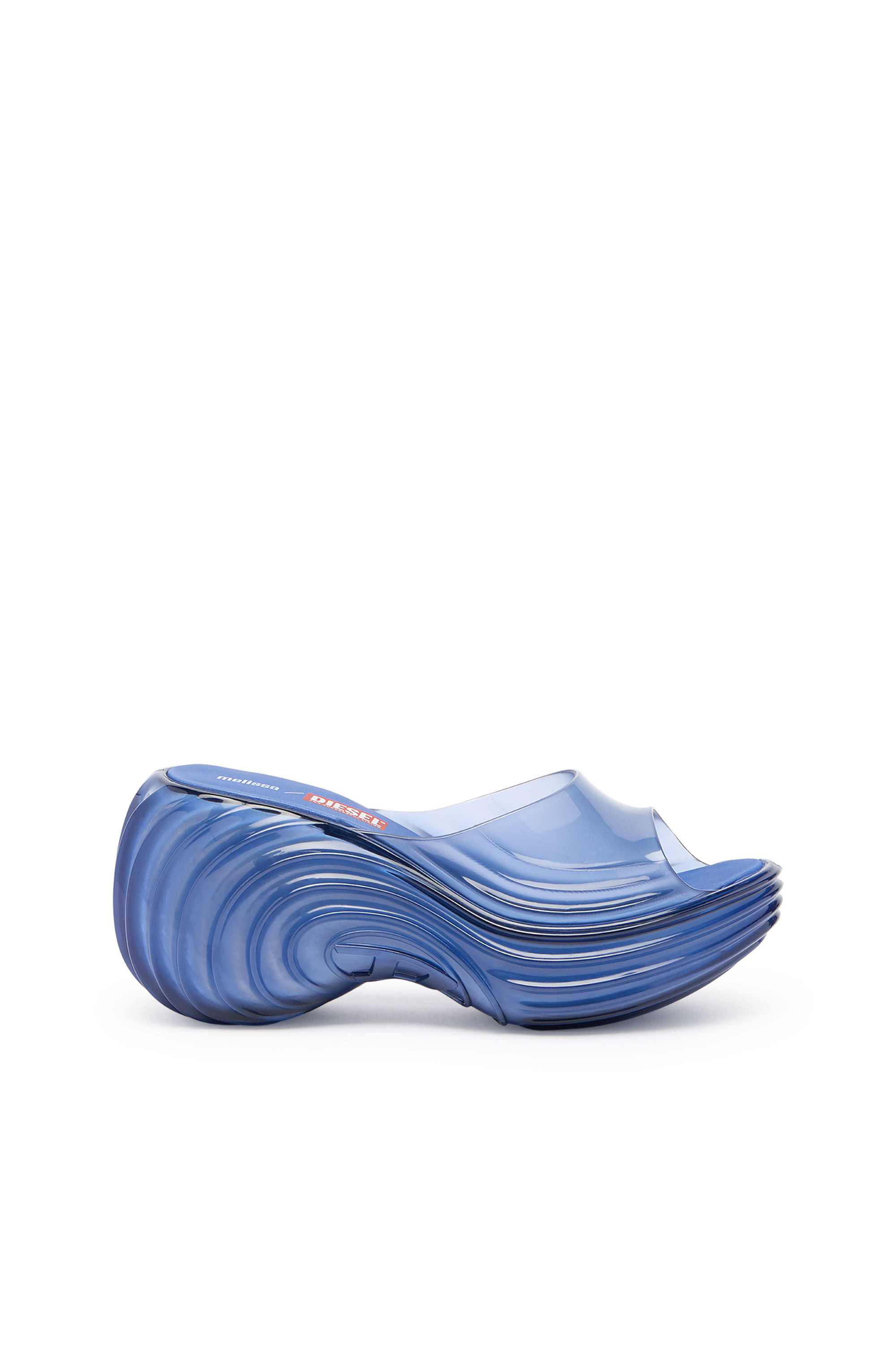 Diesel - MELISSA QUANTUM PLATFORM, Damen Plateau-Pantolette aus Melflex&reg; in Blau - 1
