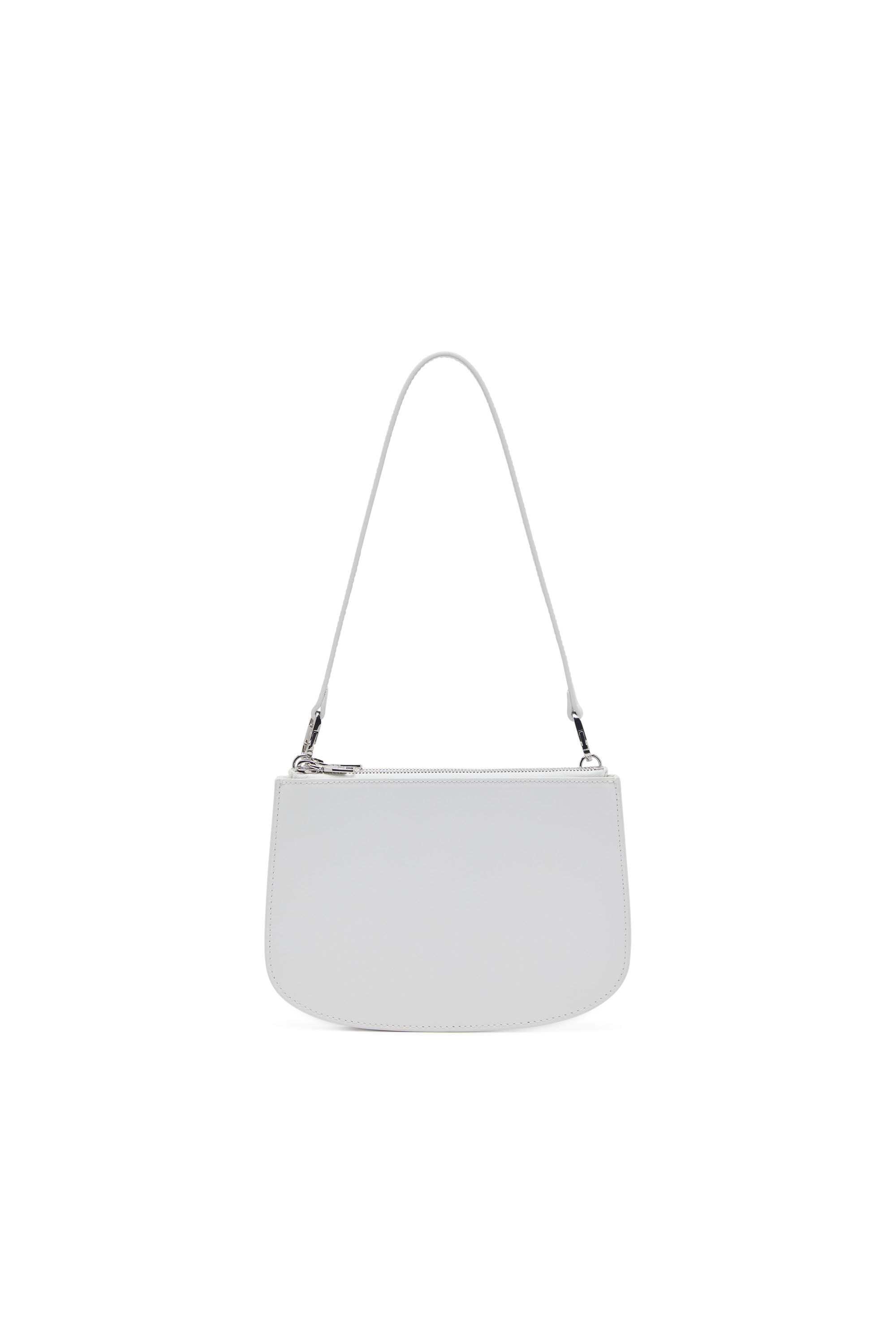 Diesel - 1DR TWIN, Damen 1DR Twin-Schultertasche mit Doppelbeutel aus bedrucktem Leder in Weiß - 3