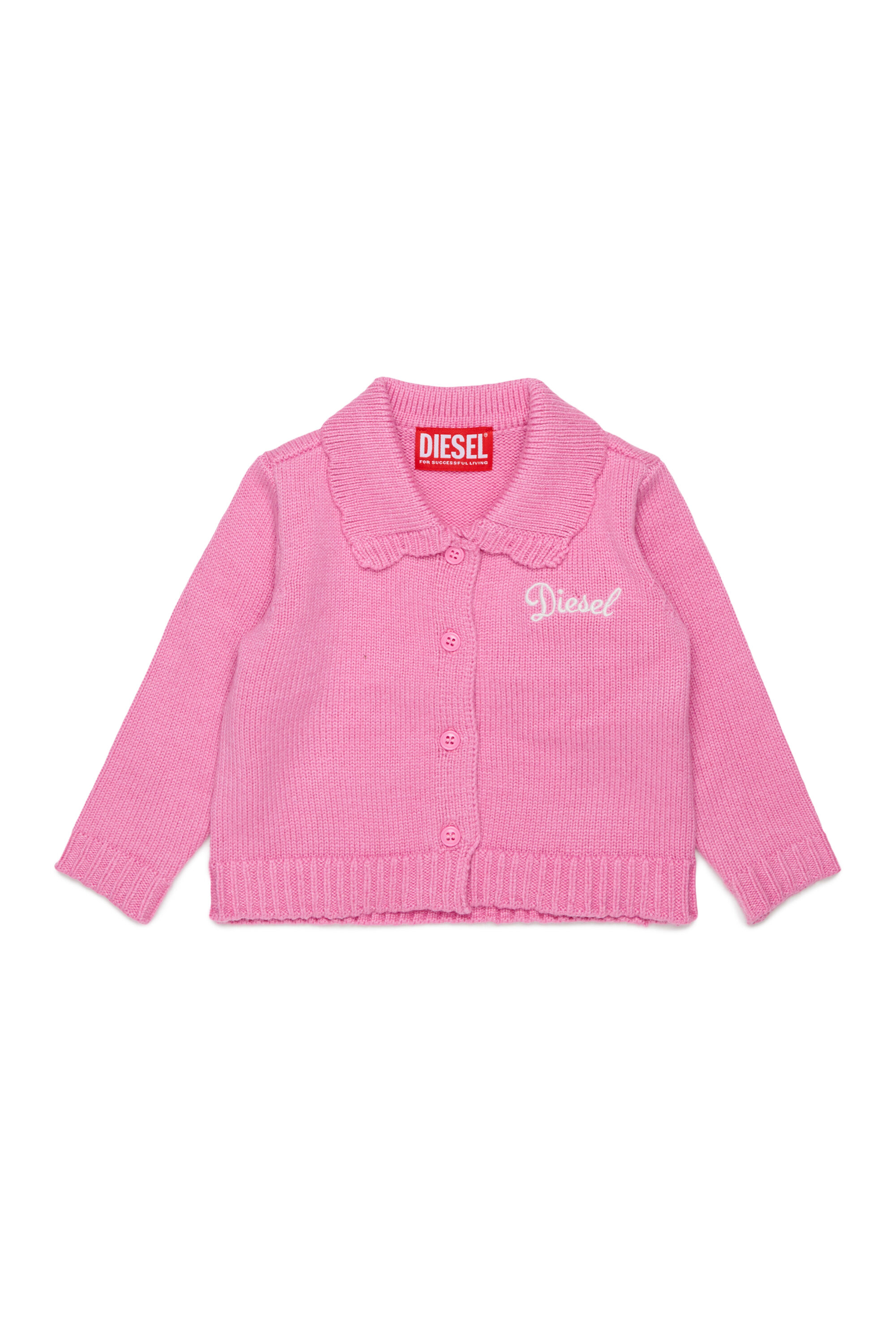 Diesel - KSCALOB, Damen Cardigan mit Kaschmiranteil und Muschelkragen in Rosa - 1