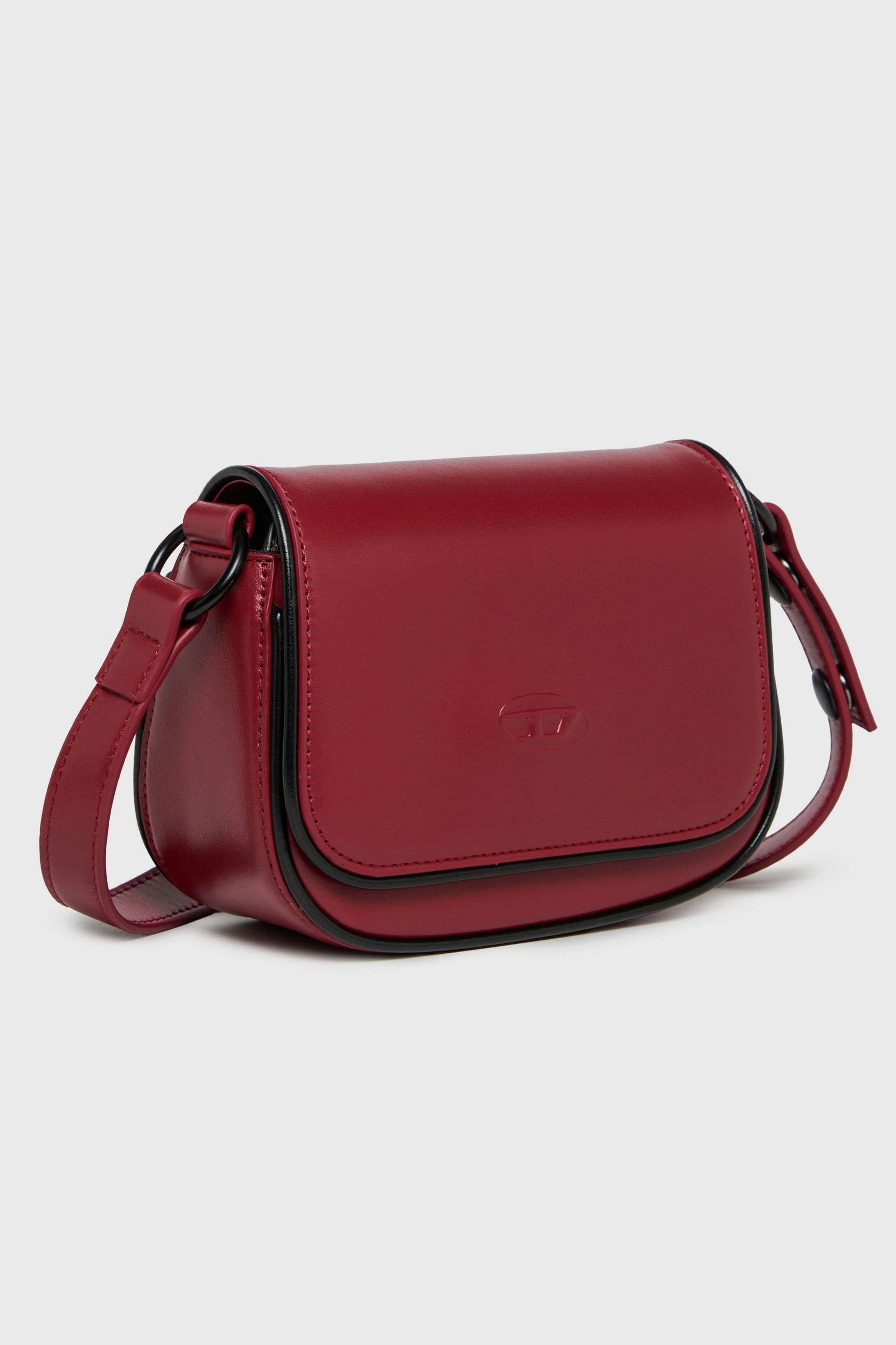 Diesel - WIRT, Damen WIRT - Crossbody-Tasche mit gepr&auml;gtem Oval D Logo in Rot - 3