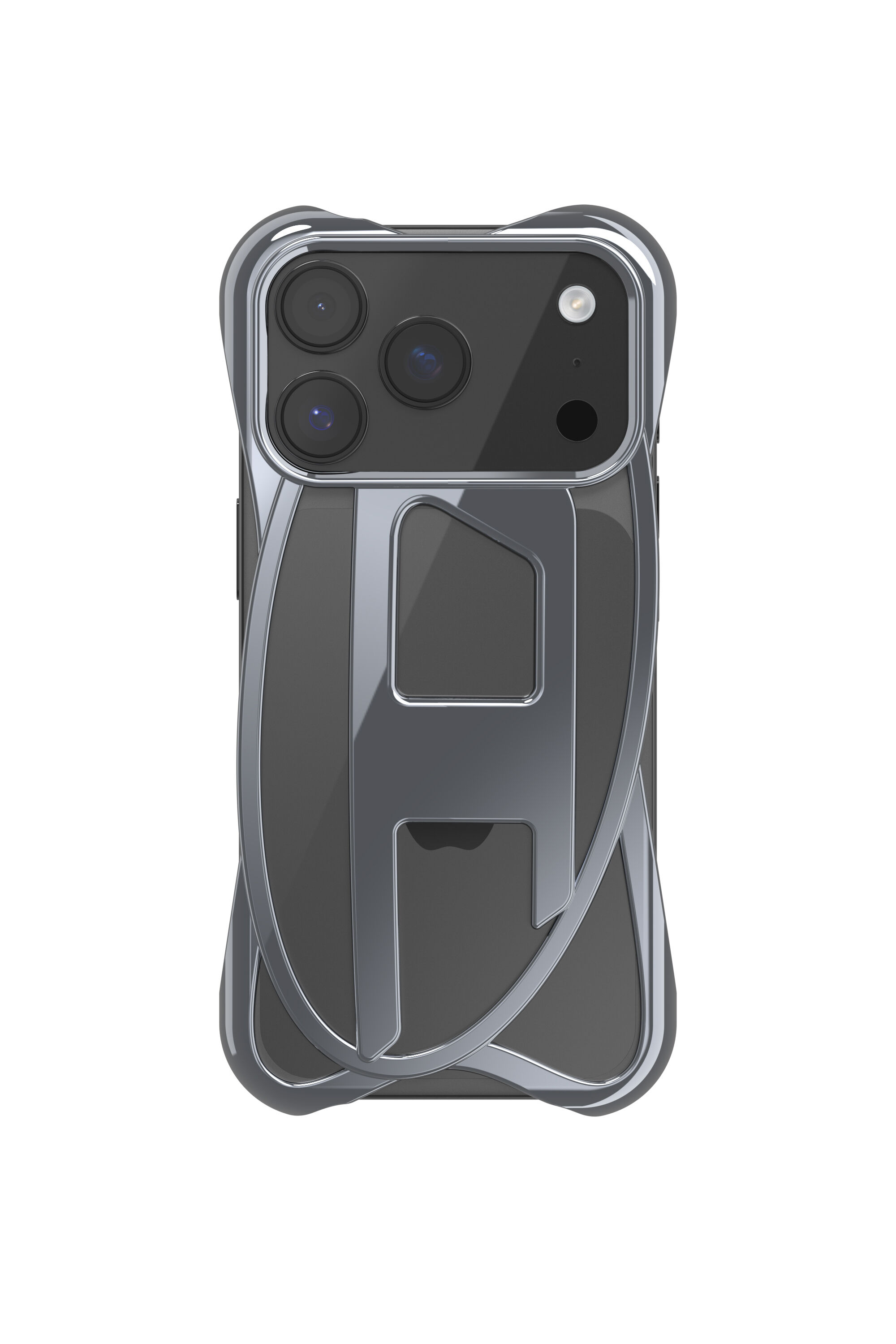 Diesel - 60445  D FRAME CASE, Unisex Caged D Glänzende Hülle für iPhone 17 Pro in Dunkelgrau - 2