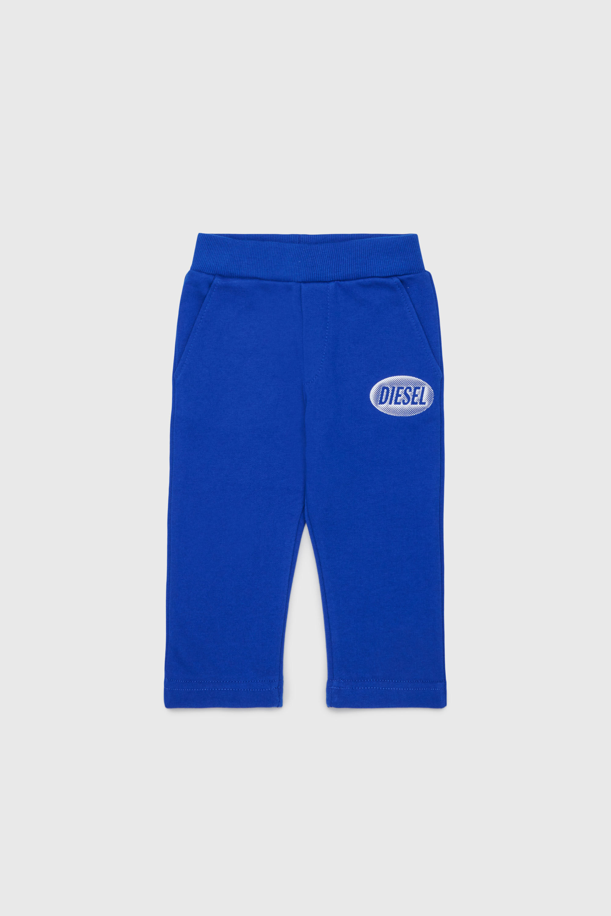 Diesel - PDSELB, Unisex Sweatpants aus Baumwolle mit Logo-Print in Blau - 1