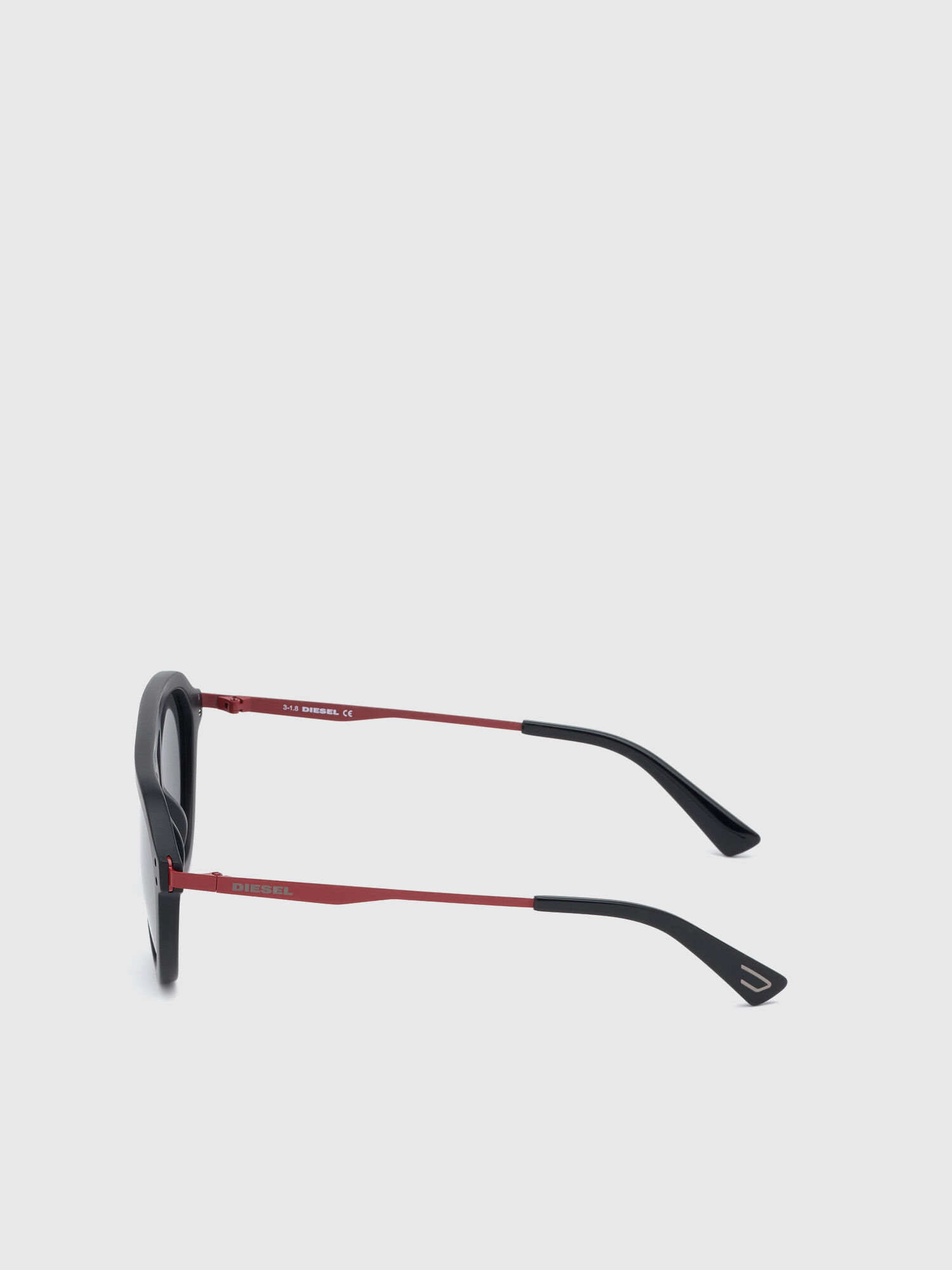 Diesel - DL0277, Herren Pilotensonnenbrille aus acetat in Schwarz/ Rot - 3