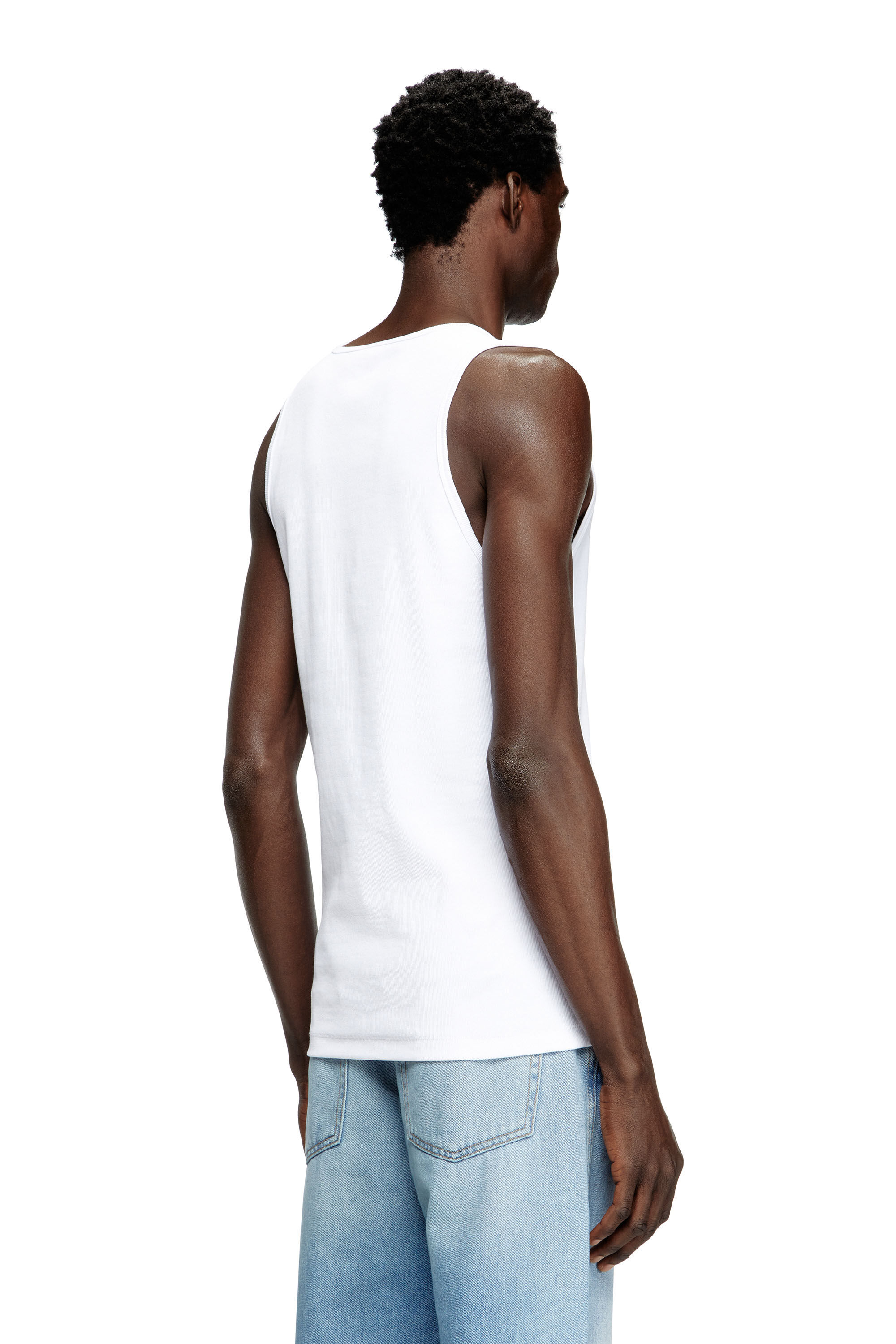 Diesel - T-LIFTY-D, Herren Tanktop mit Mini-D-Logo-Patch in Weiß - 4