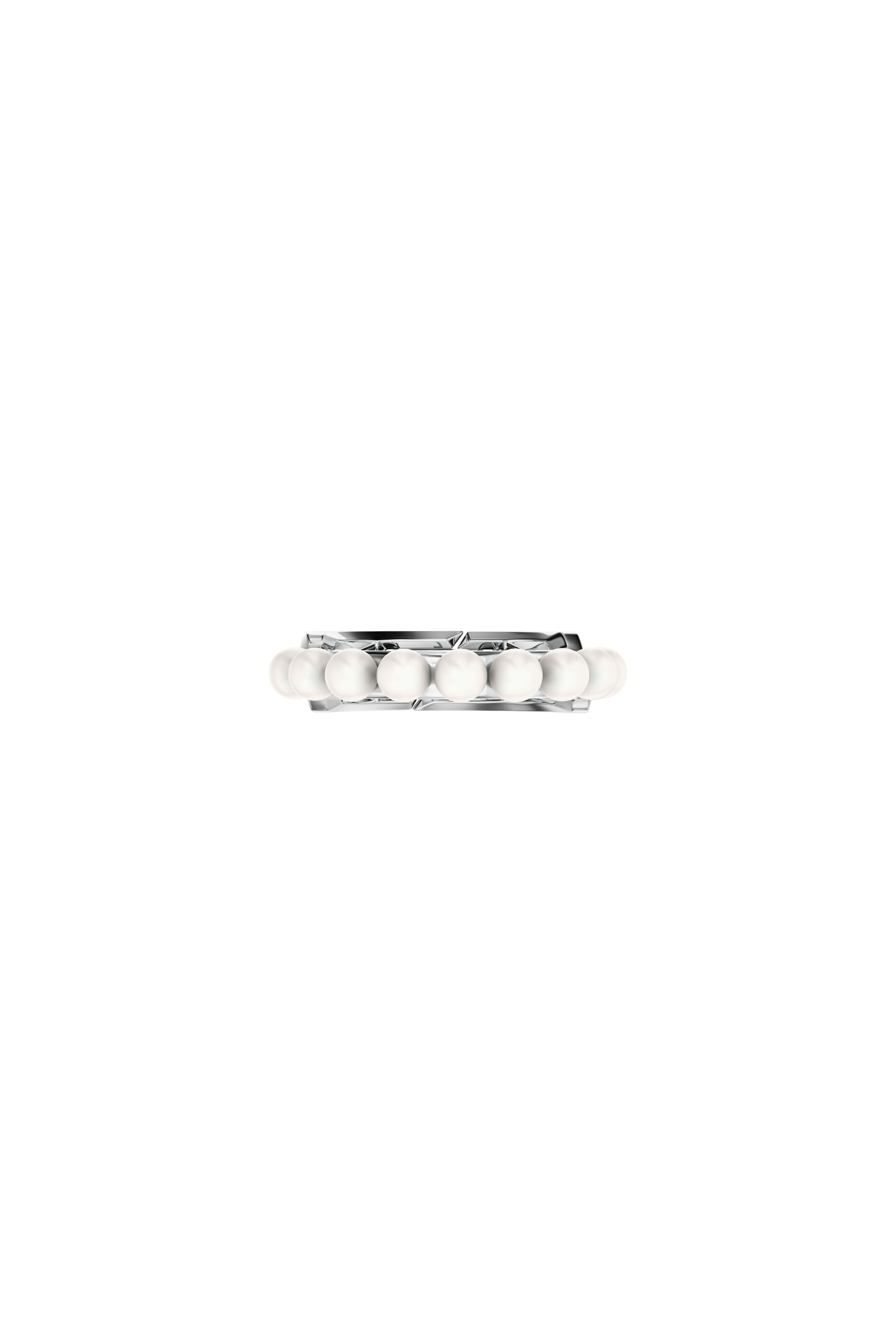 Diesel - DL1370040 STERLING SILVER JEWEL, Unisex Bandring aus Sterlingsilber und Perle in Silber - 3