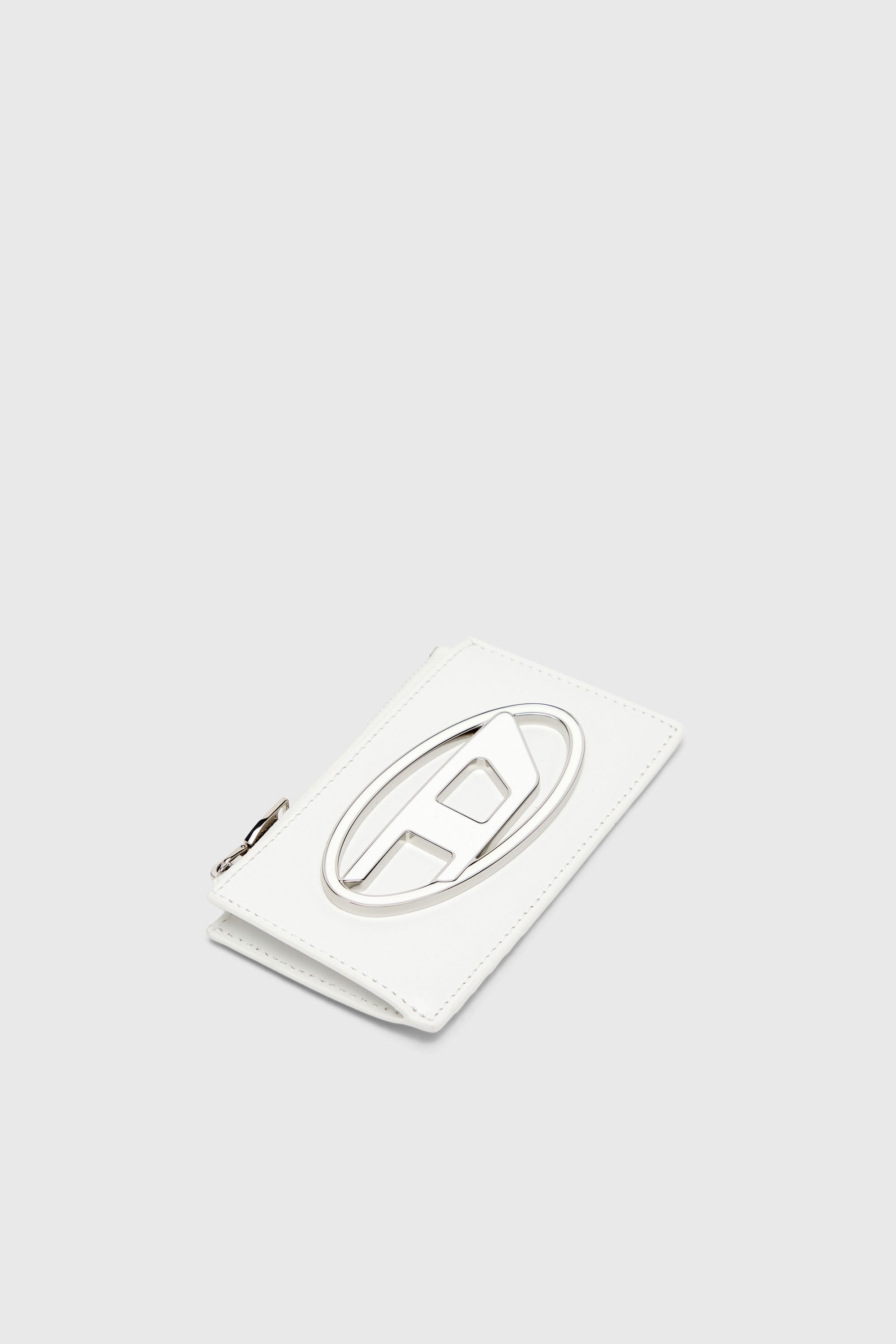 Diesel - 1DR CARD HOLDER III, Woman's Flat card holder in nappa leather in White - 4