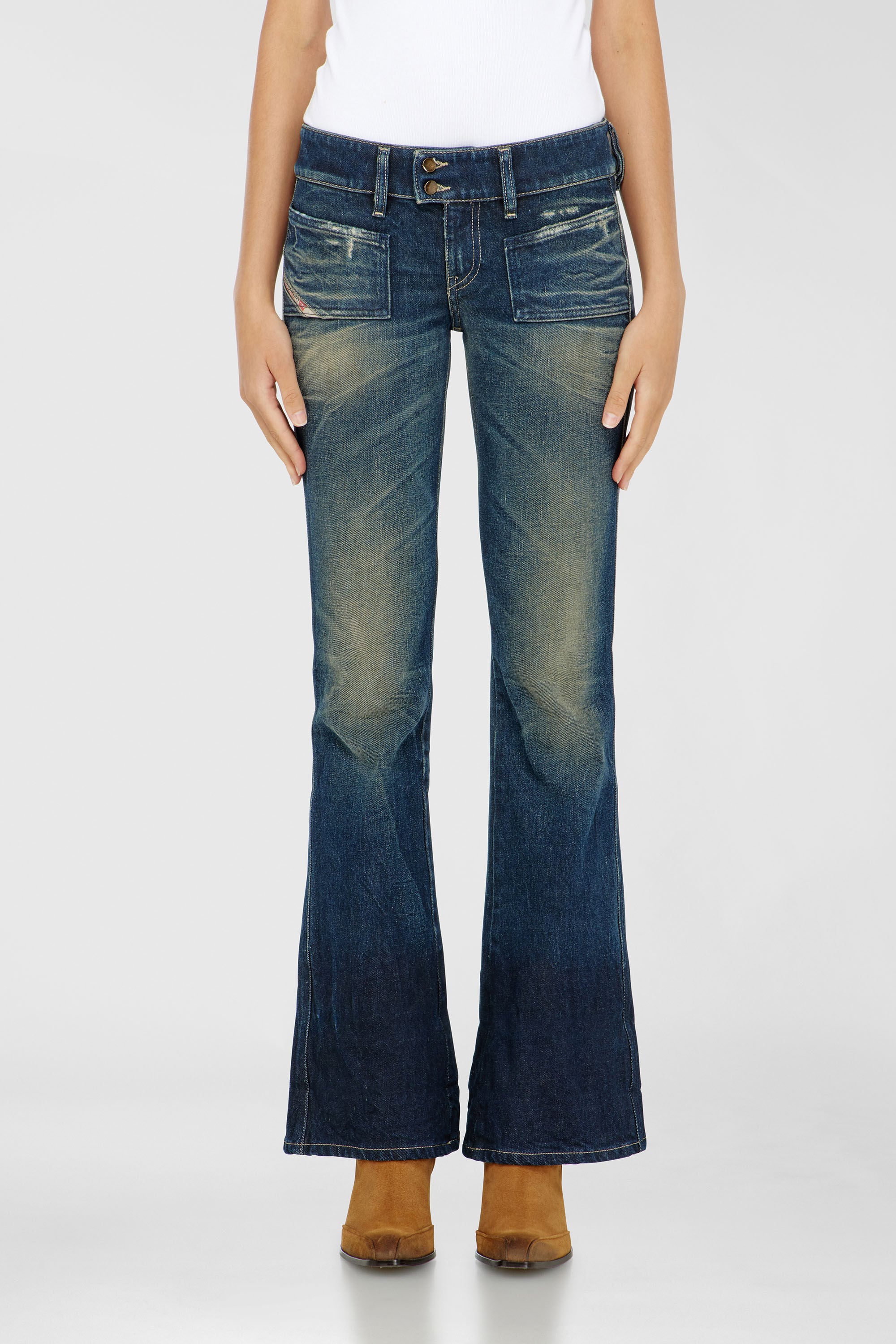 Diesel - Damen Bootcut Jeans D-Hush 007EH, Dunkelblau - 4