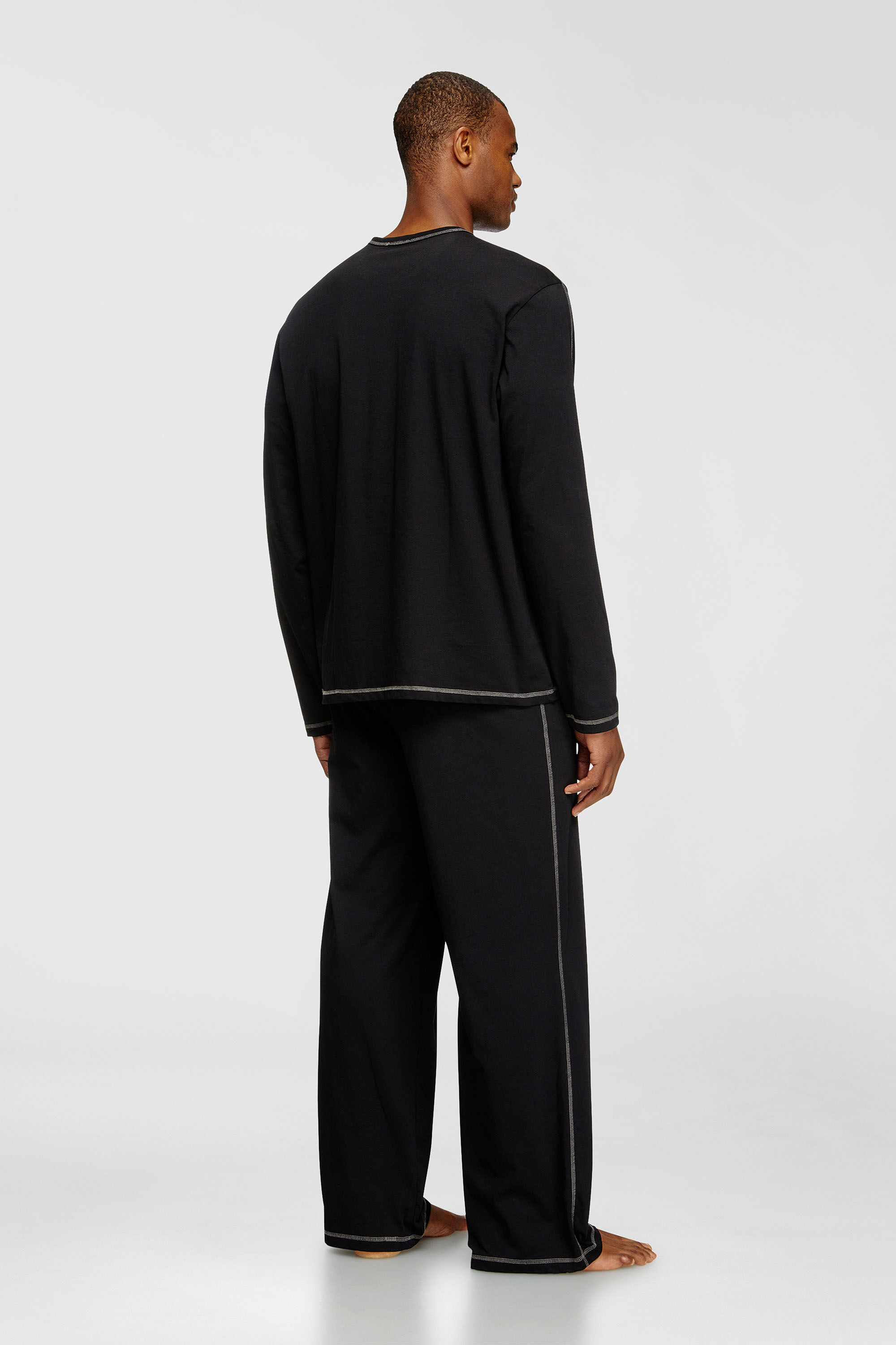 Diesel - SET-NOLAN-D-CORE, Herren Pyjamas aus Baumwolljersey in Schwarz - 3